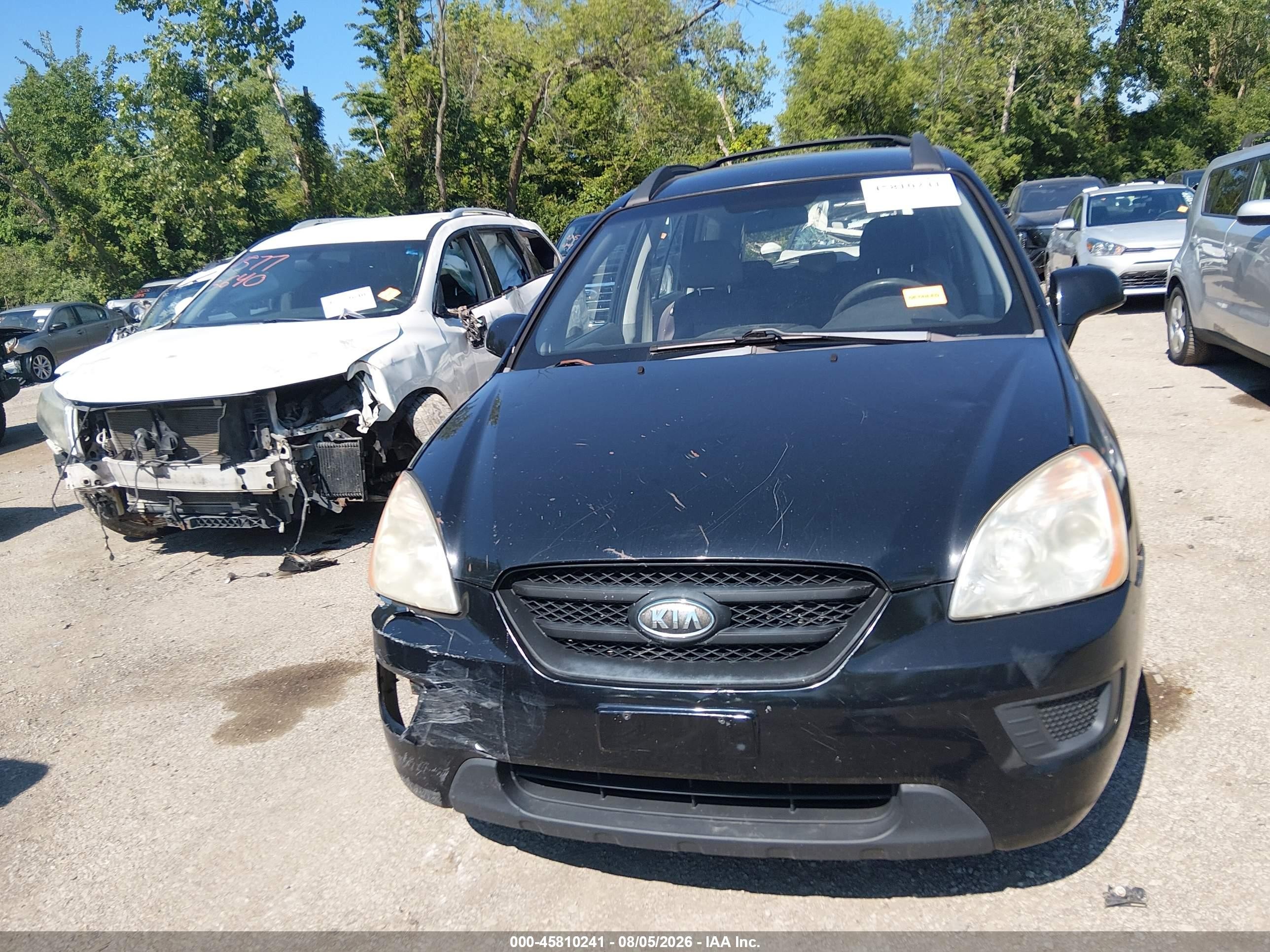 2008 Kia Rondo Lx Черный vin: KNAFG525887209918