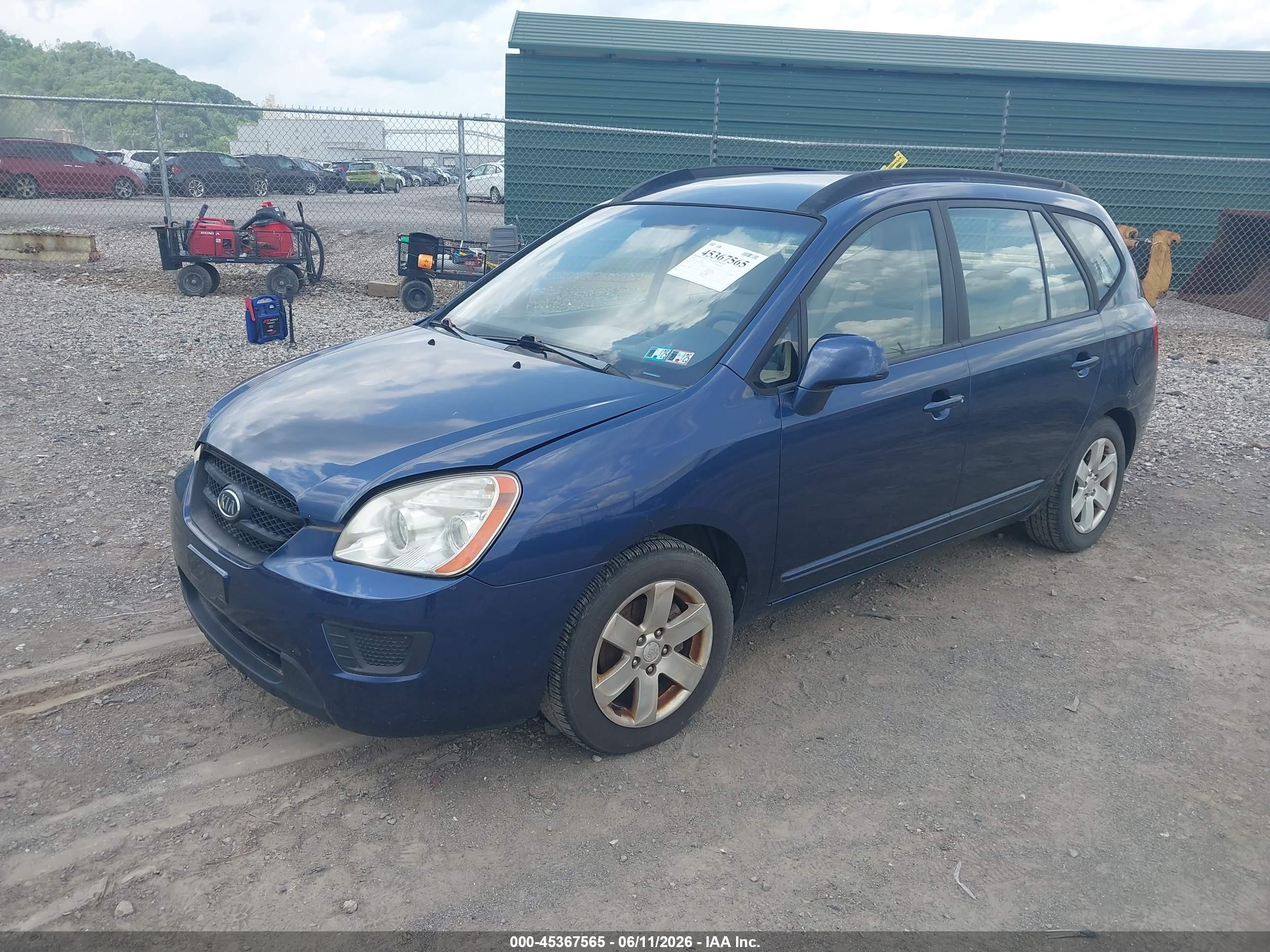 2008 Kia Rondo Lx V6 Blue vin: KNAFG526087184019