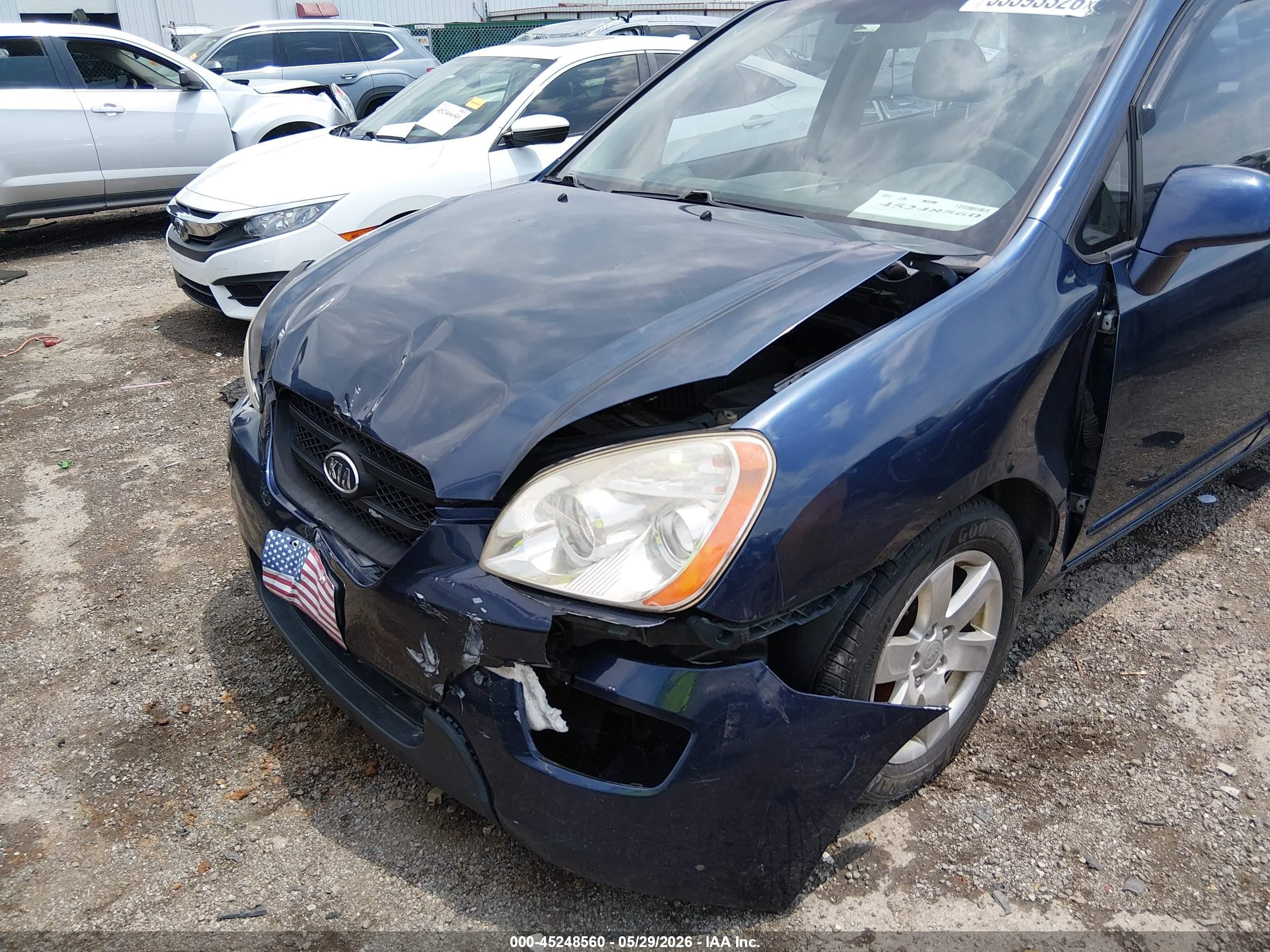 2008 Kia Rondo Lx V6 Синий vin: KNAFG526187145357