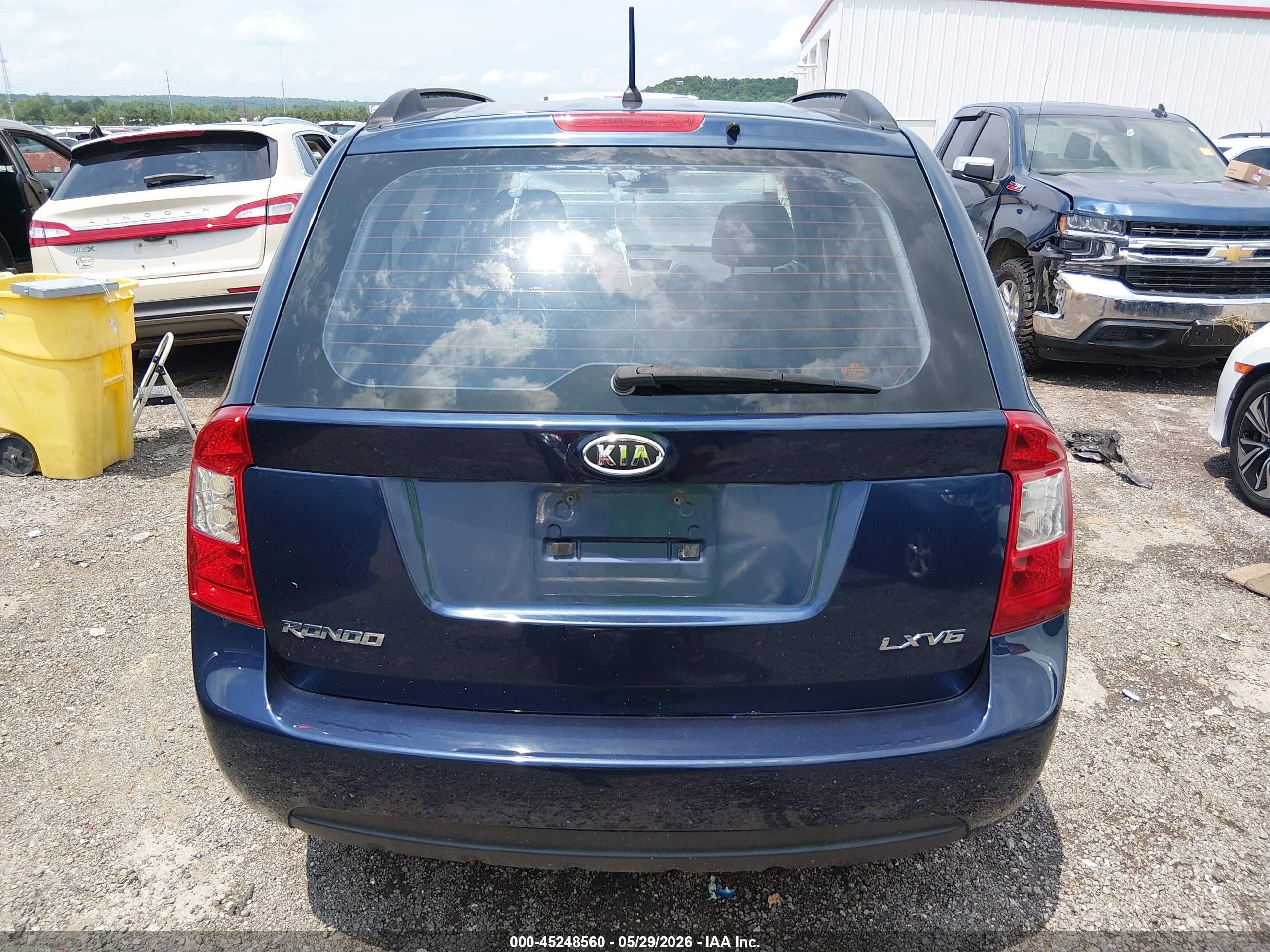 2008 Kia Rondo Lx V6 Синий vin: KNAFG526187145357