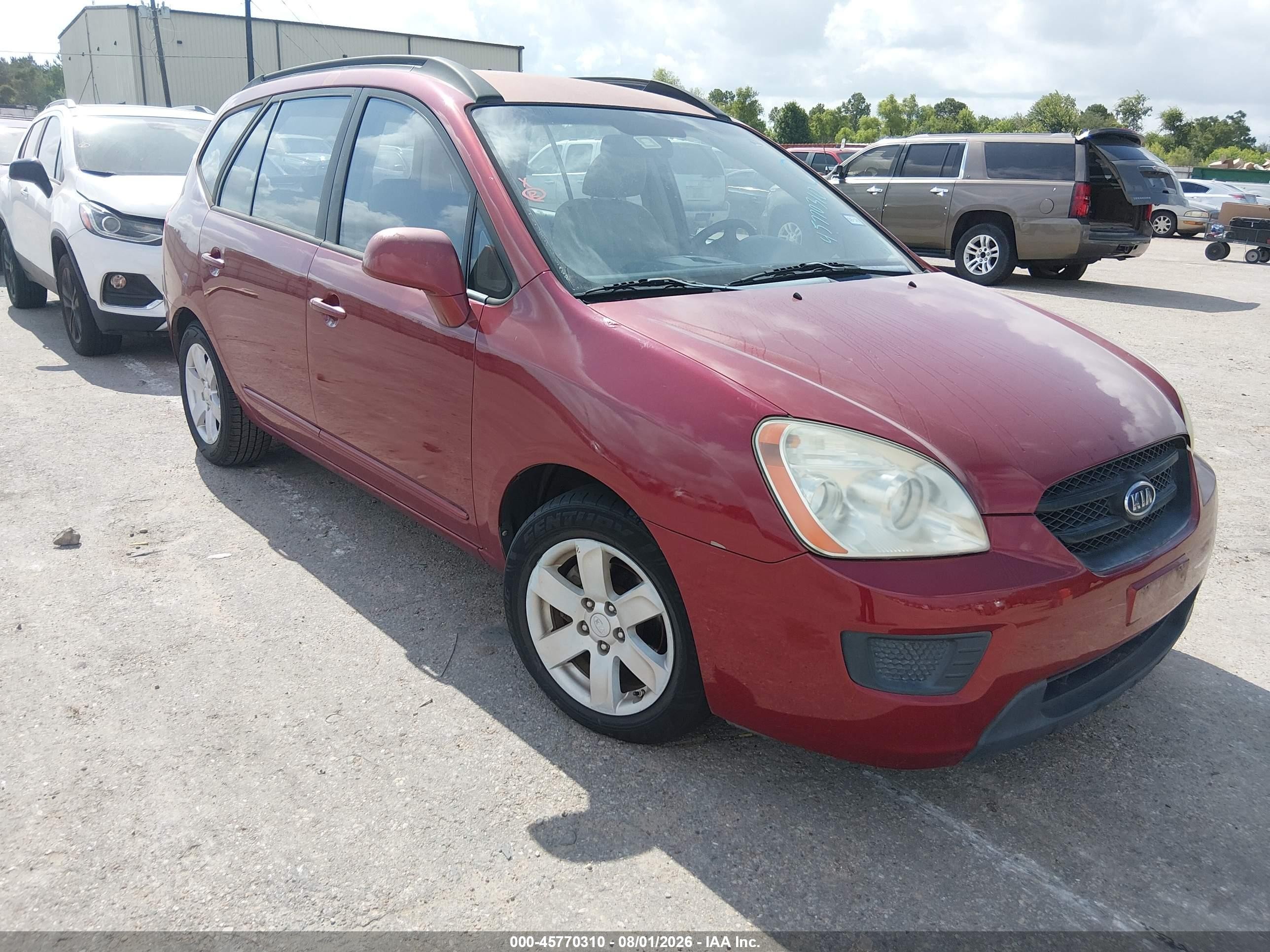 2008 Kia Rondo Lx V6 Red vin: KNAFG526387154044
