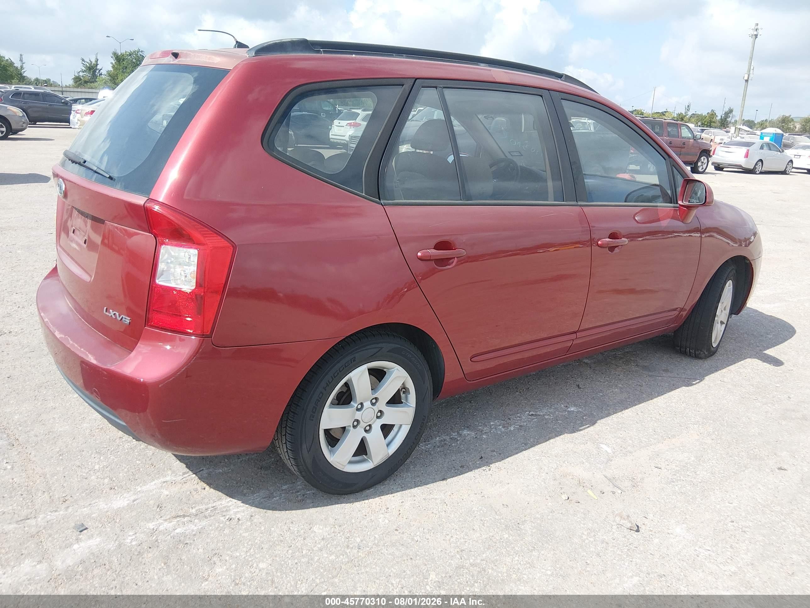 2008 Kia Rondo Lx V6 Red vin: KNAFG526387154044