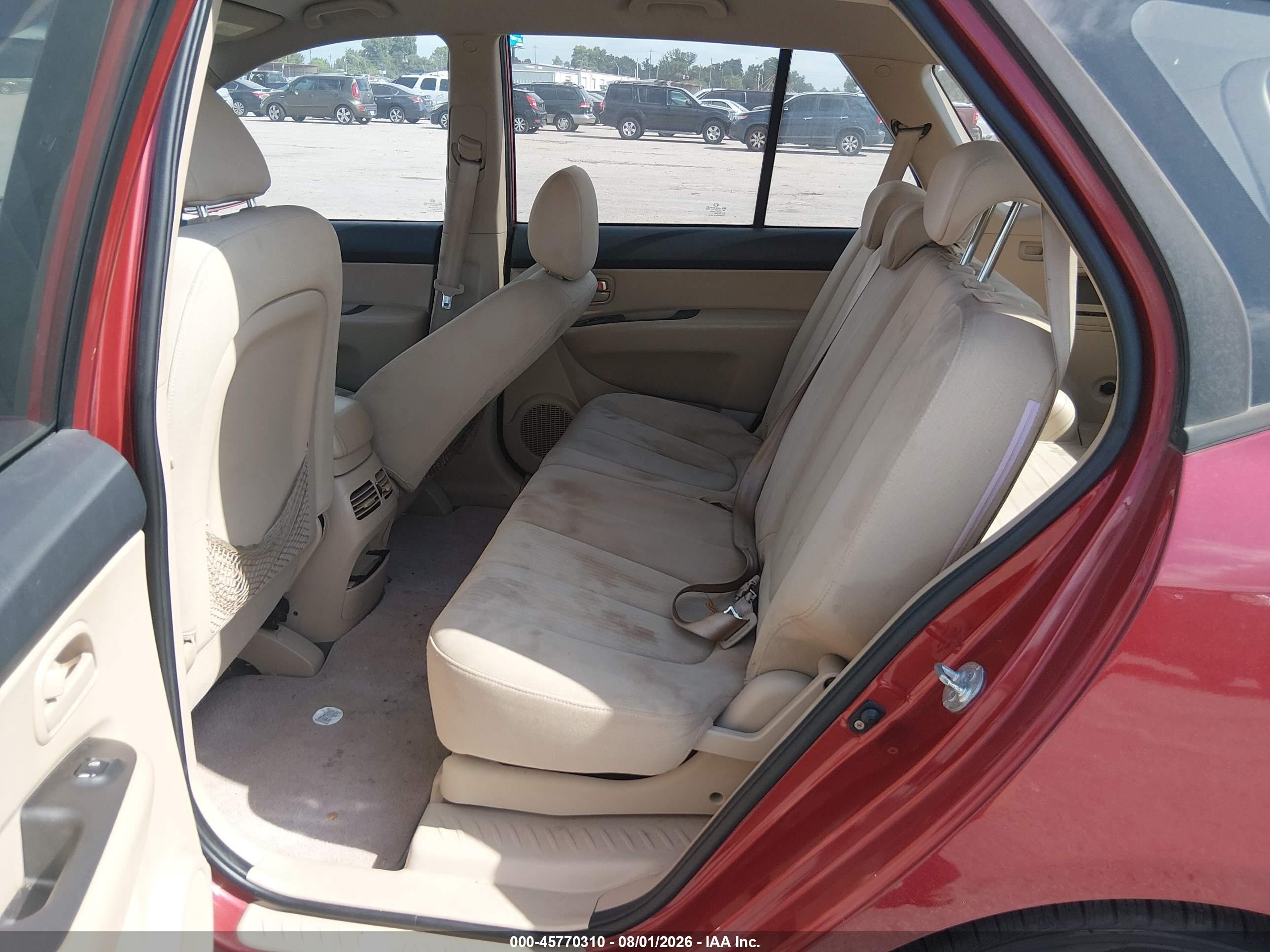 2008 Kia Rondo Lx V6 Red vin: KNAFG526387154044