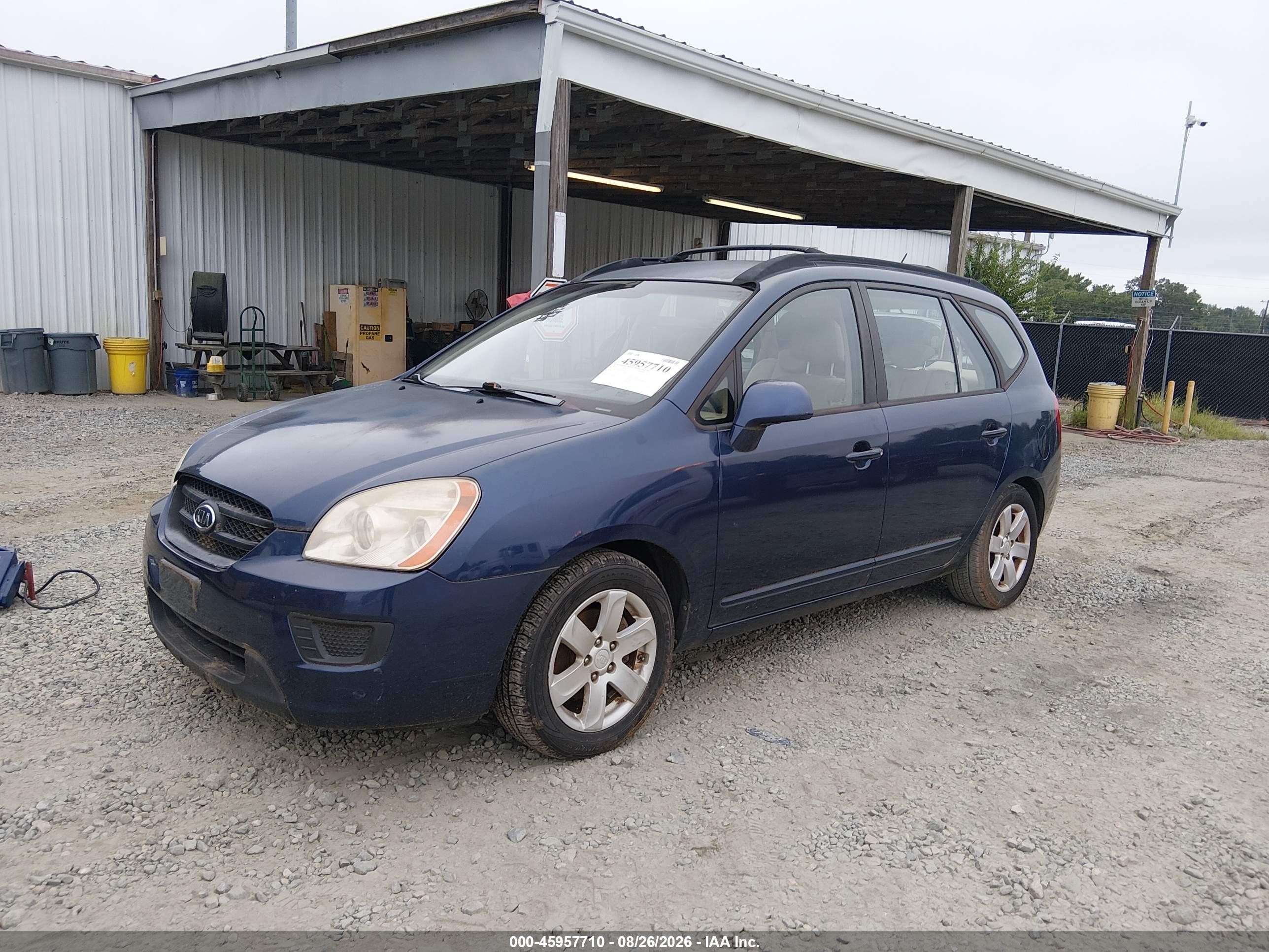 2008 Kia Rondo Lx V6 Blue vin: KNAFG526487172939