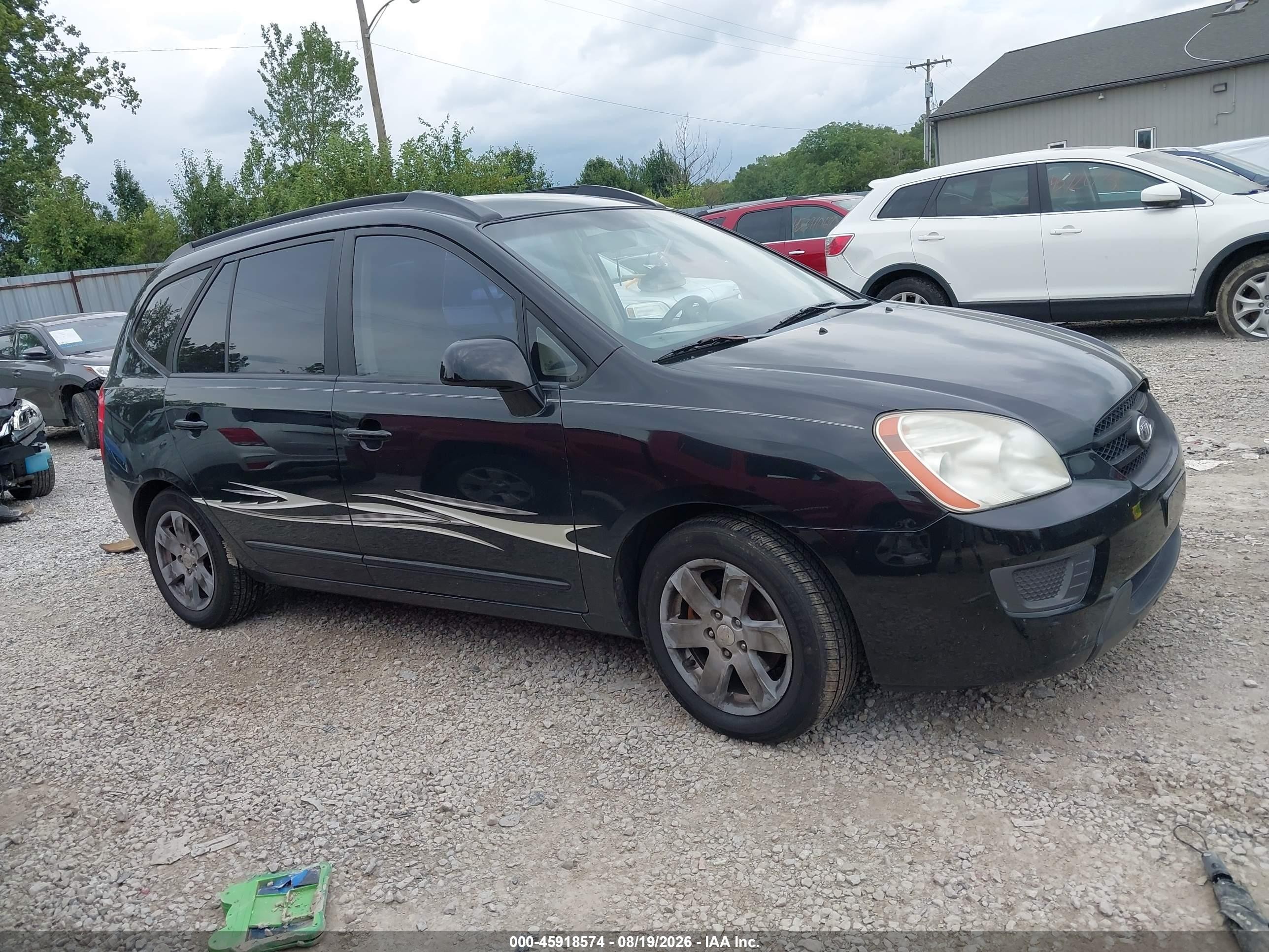 2007 Kia Rondo Lx V6 Black vin: KNAFG526577058155