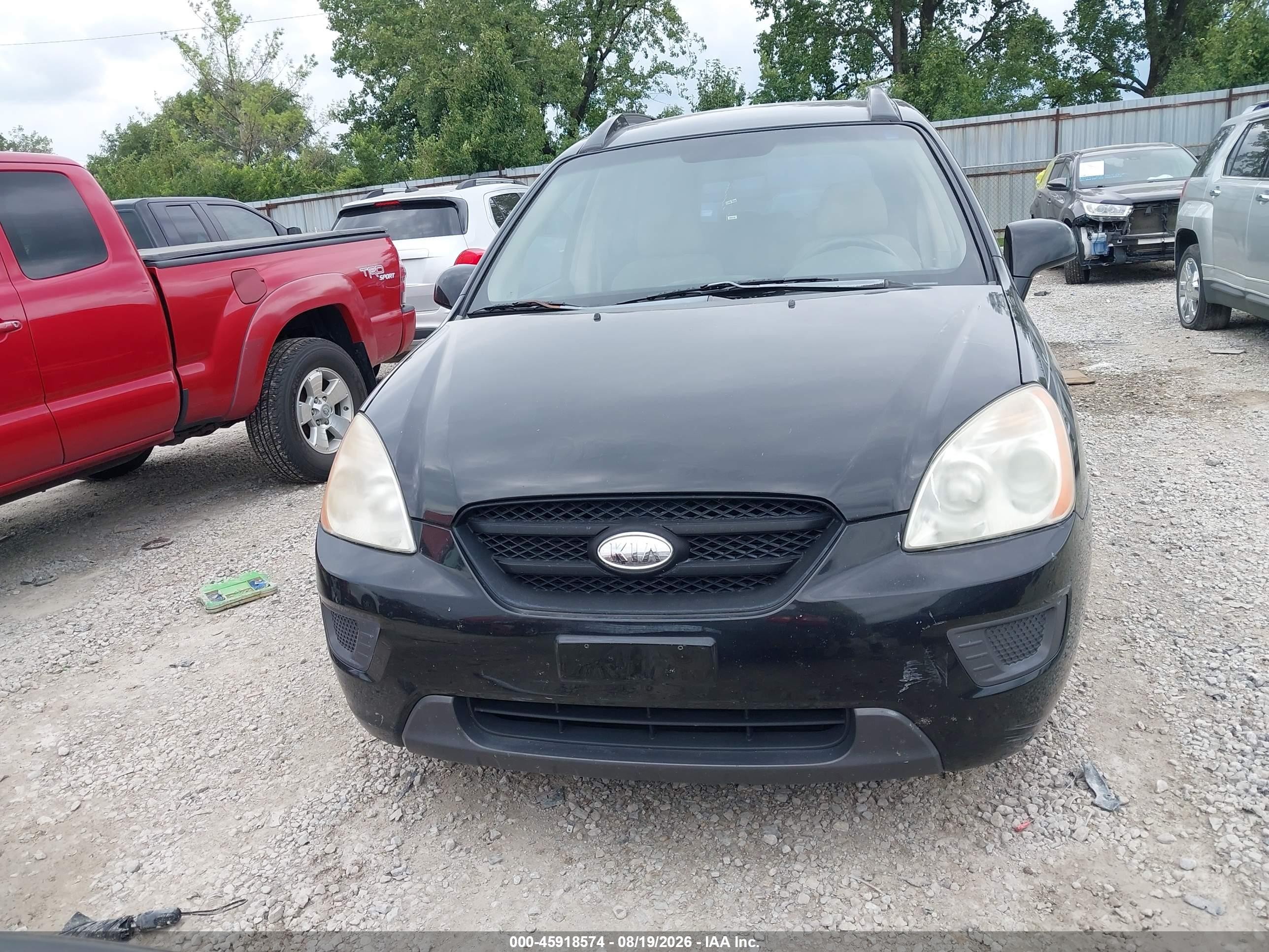 2007 Kia Rondo Lx V6 Black vin: KNAFG526577058155