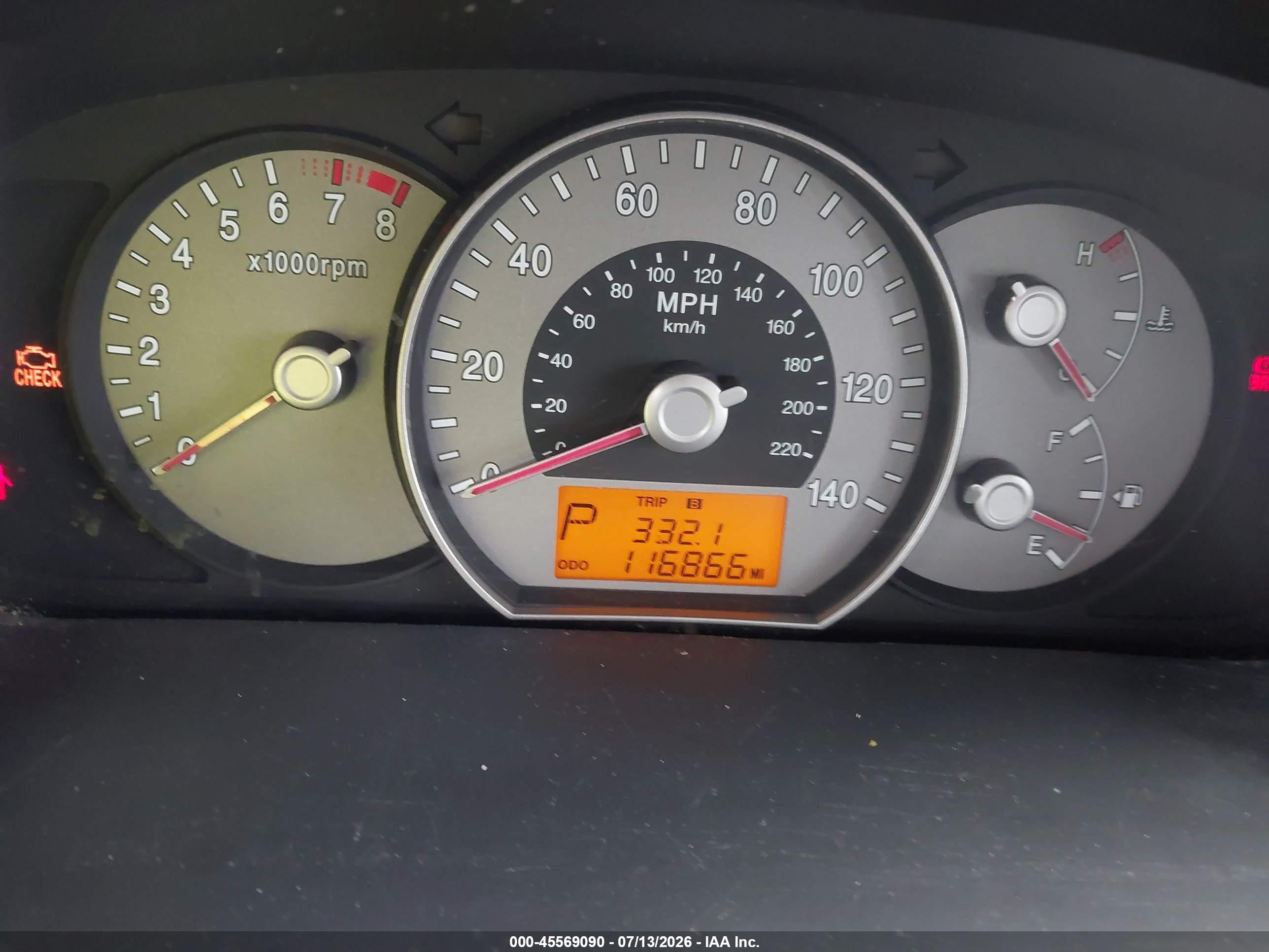 2007 Kia Rondo Ex V6 Navy vin: KNAFG526577118662