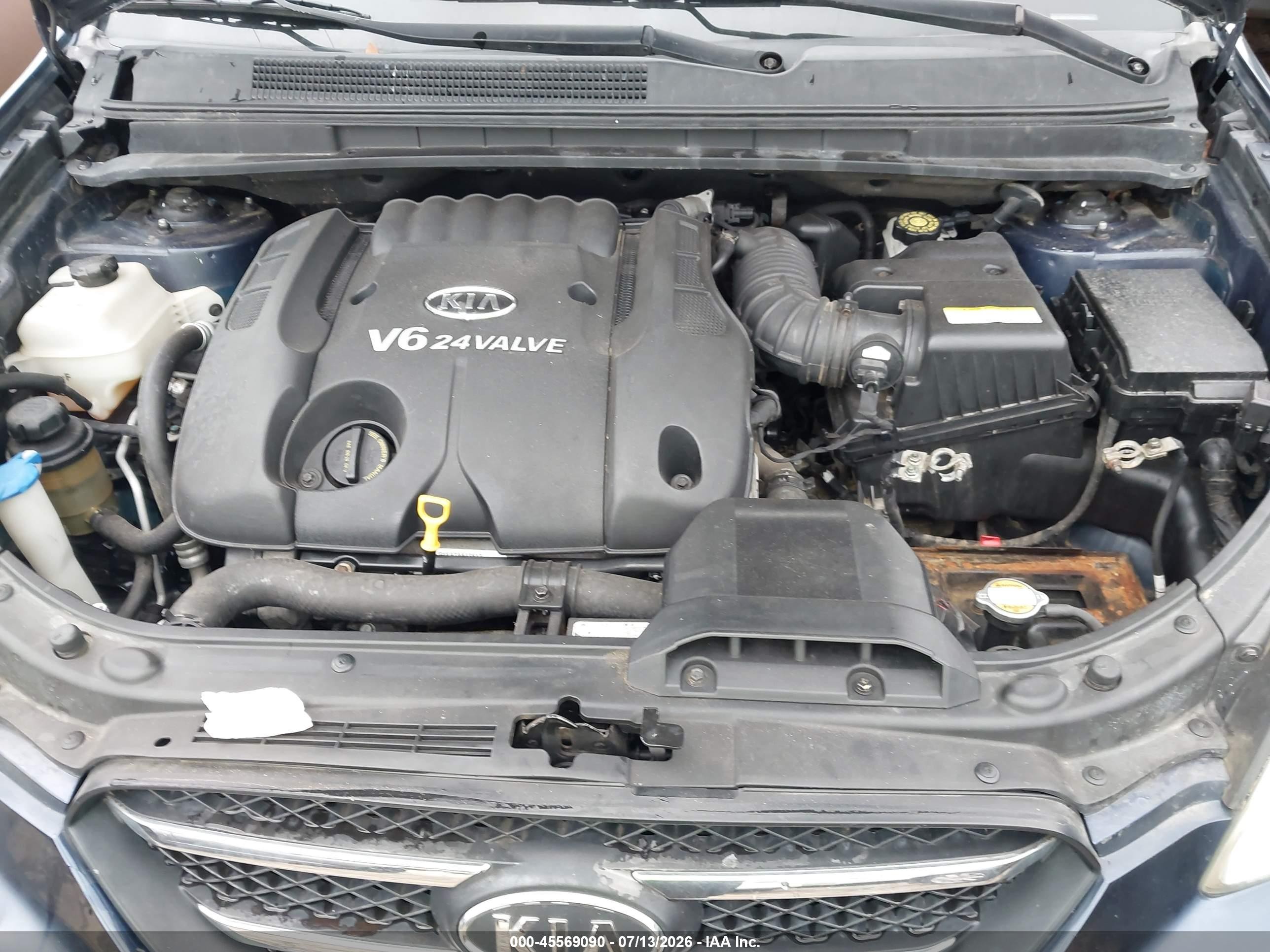 2007 Kia Rondo Ex V6 Navy vin: KNAFG526577118662