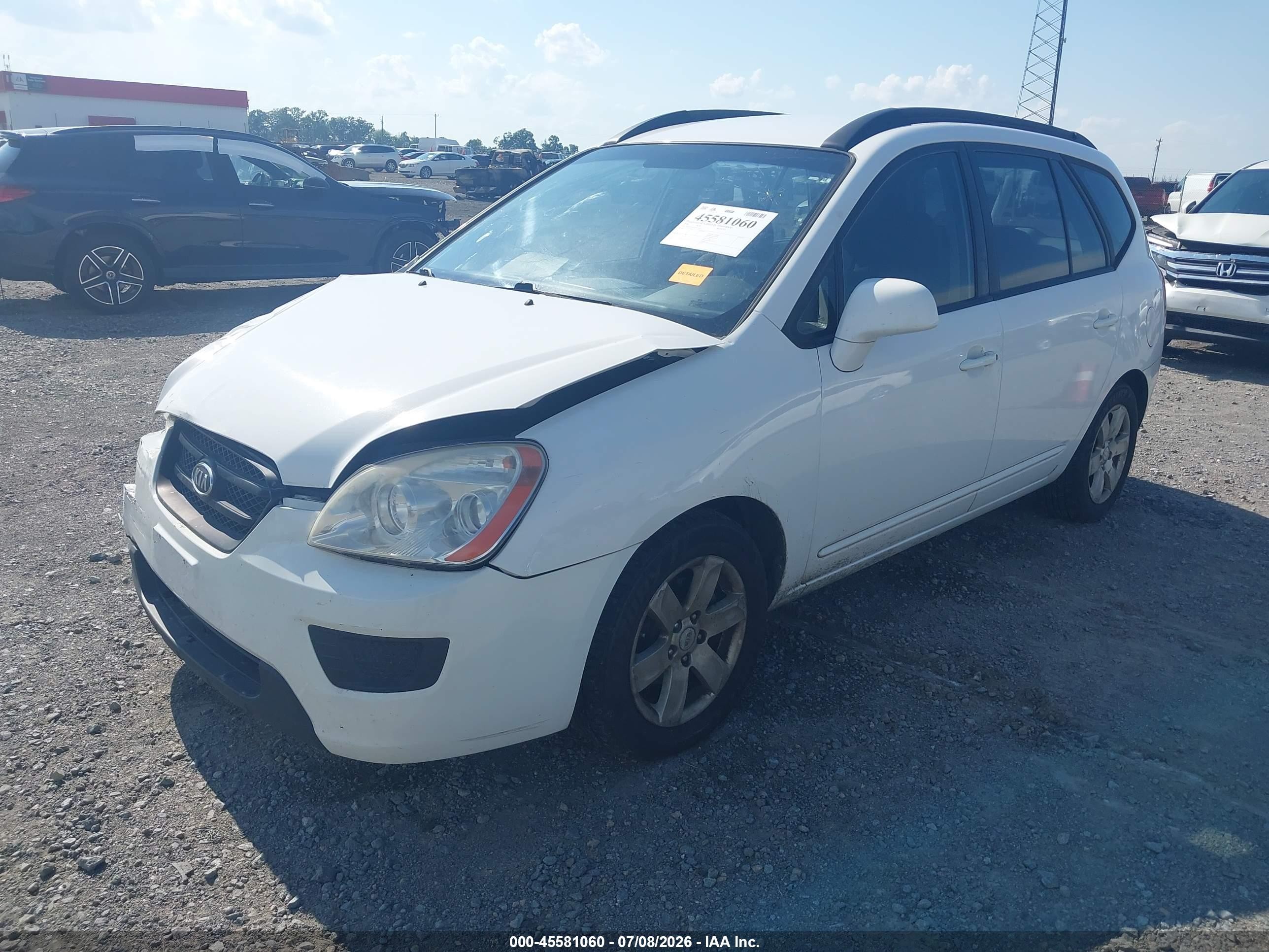 2008 Kia Rondo Lx V6 White vin: KNAFG526587151470