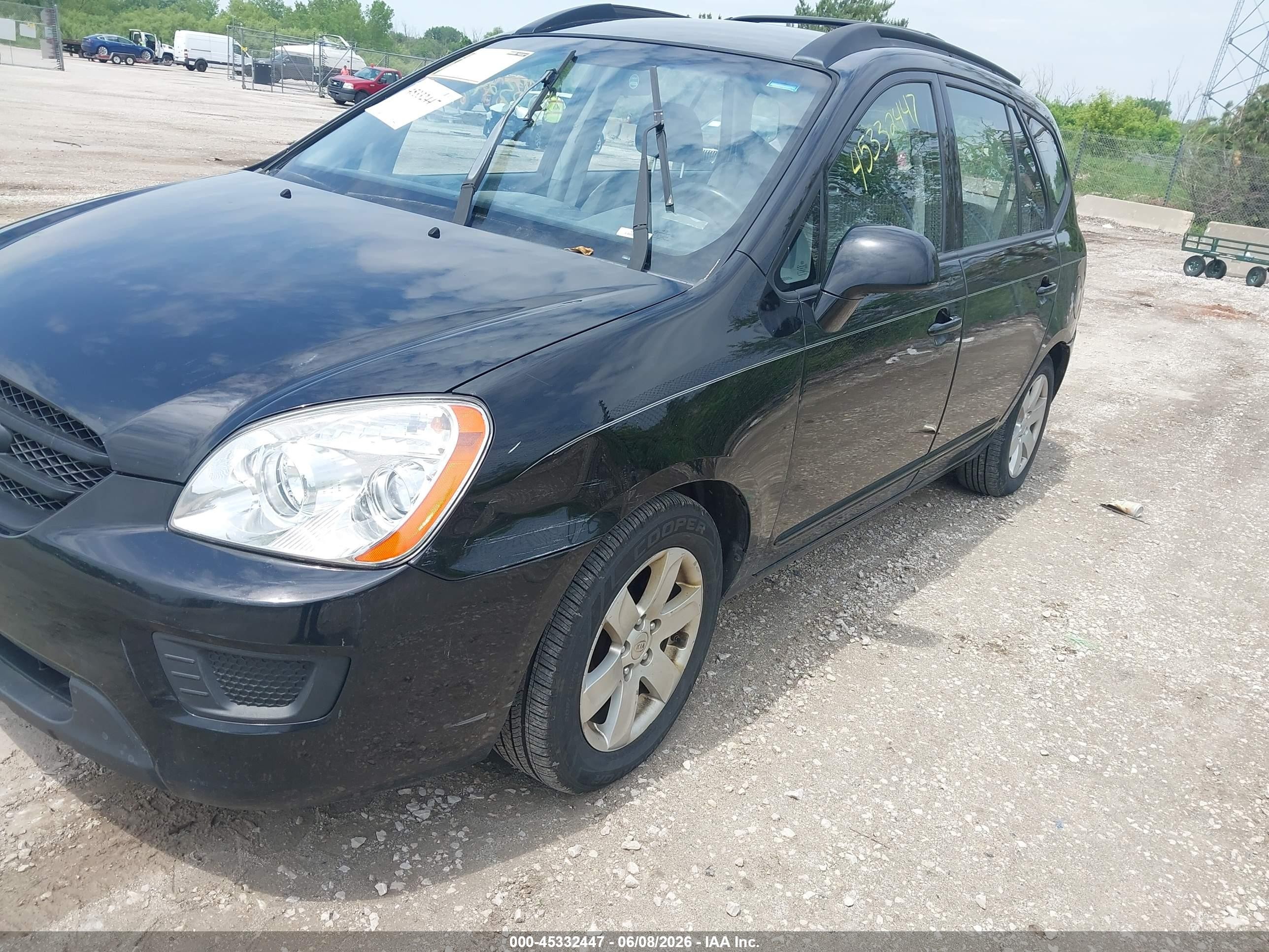 2008 Kia Rondo Lx V6 Black vin: KNAFG526587176837