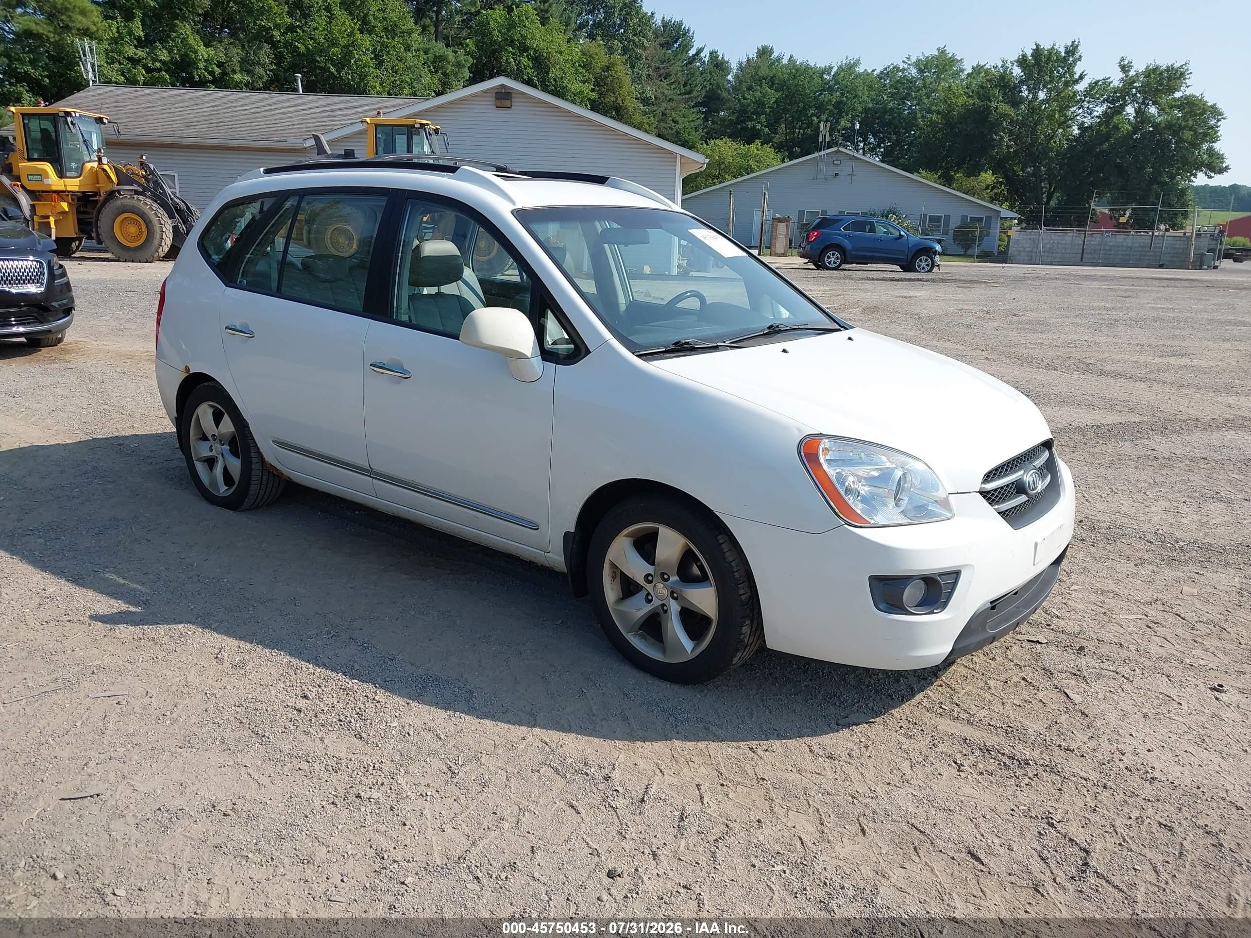 2007 Kia Rondo Ex V6 White vin: KNAFG526777069920