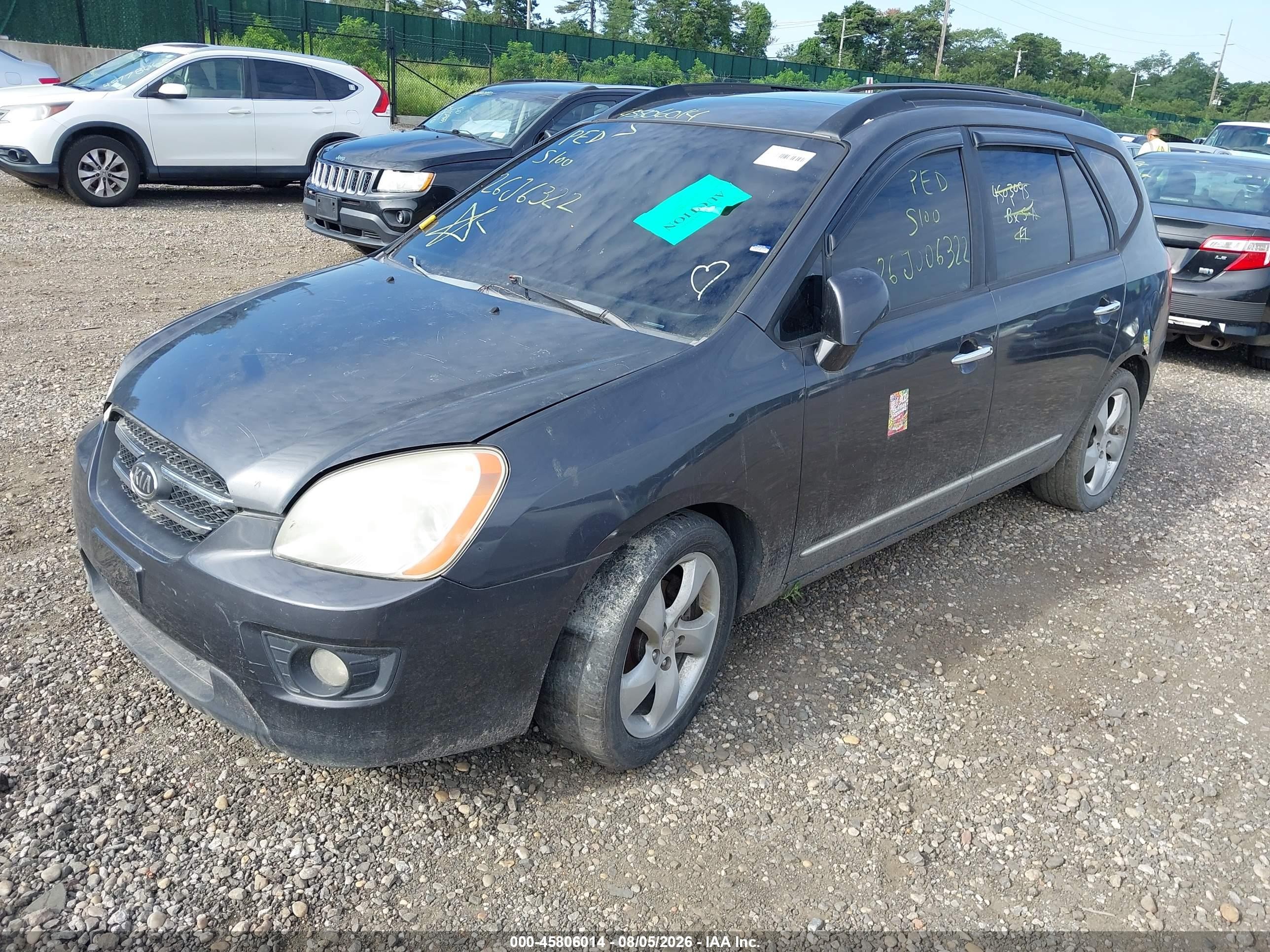 2008 Kia Rondo Ex V6 Gray vin: KNAFG526987154419