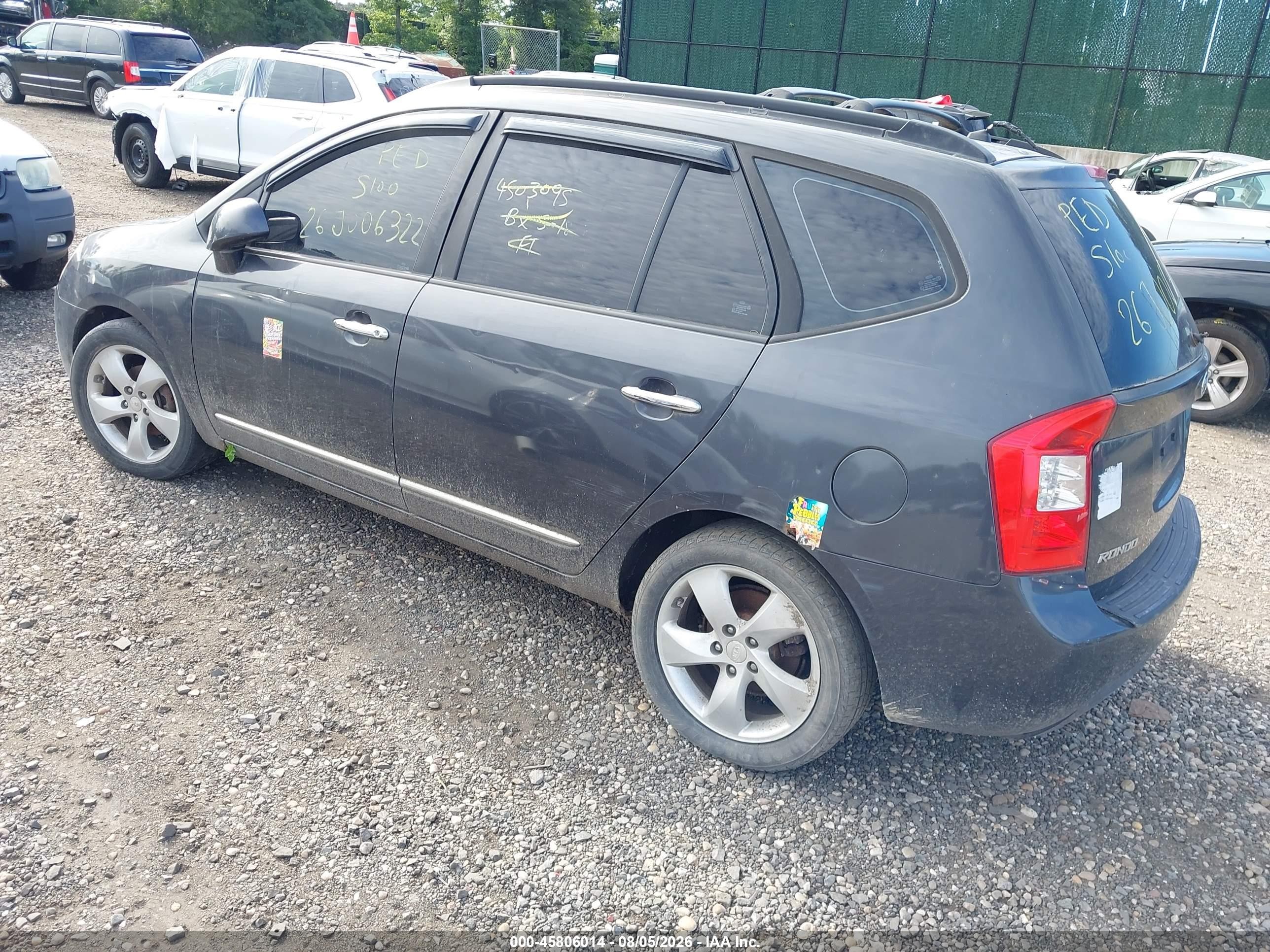 2008 Kia Rondo Ex V6 Gray vin: KNAFG526987154419