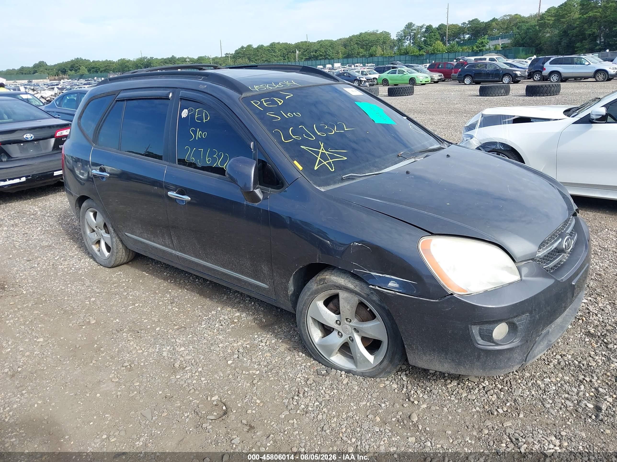 2008 Kia Rondo Ex V6 Gray vin: KNAFG526987154419