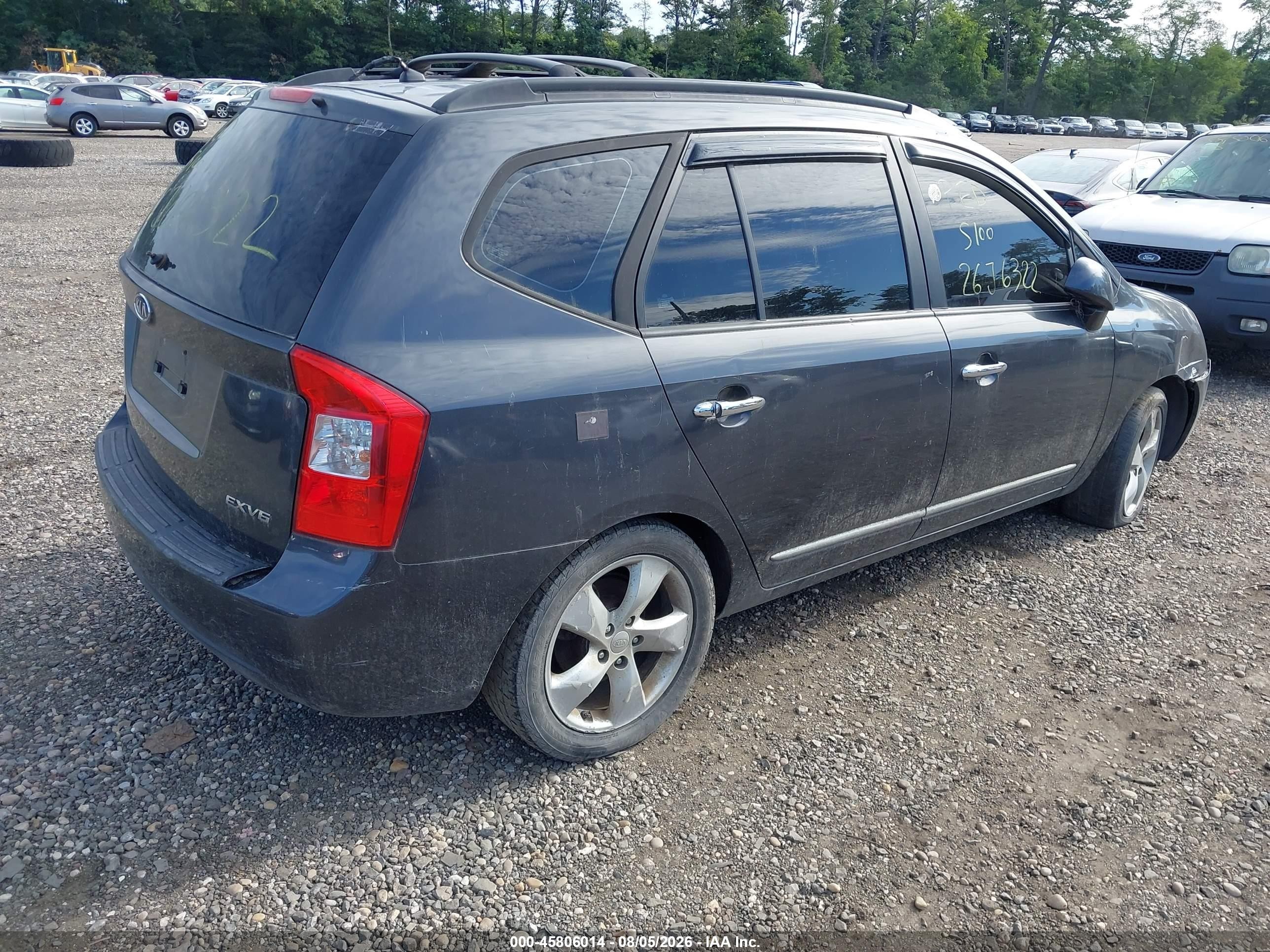 2008 Kia Rondo Ex V6 Gray vin: KNAFG526987154419