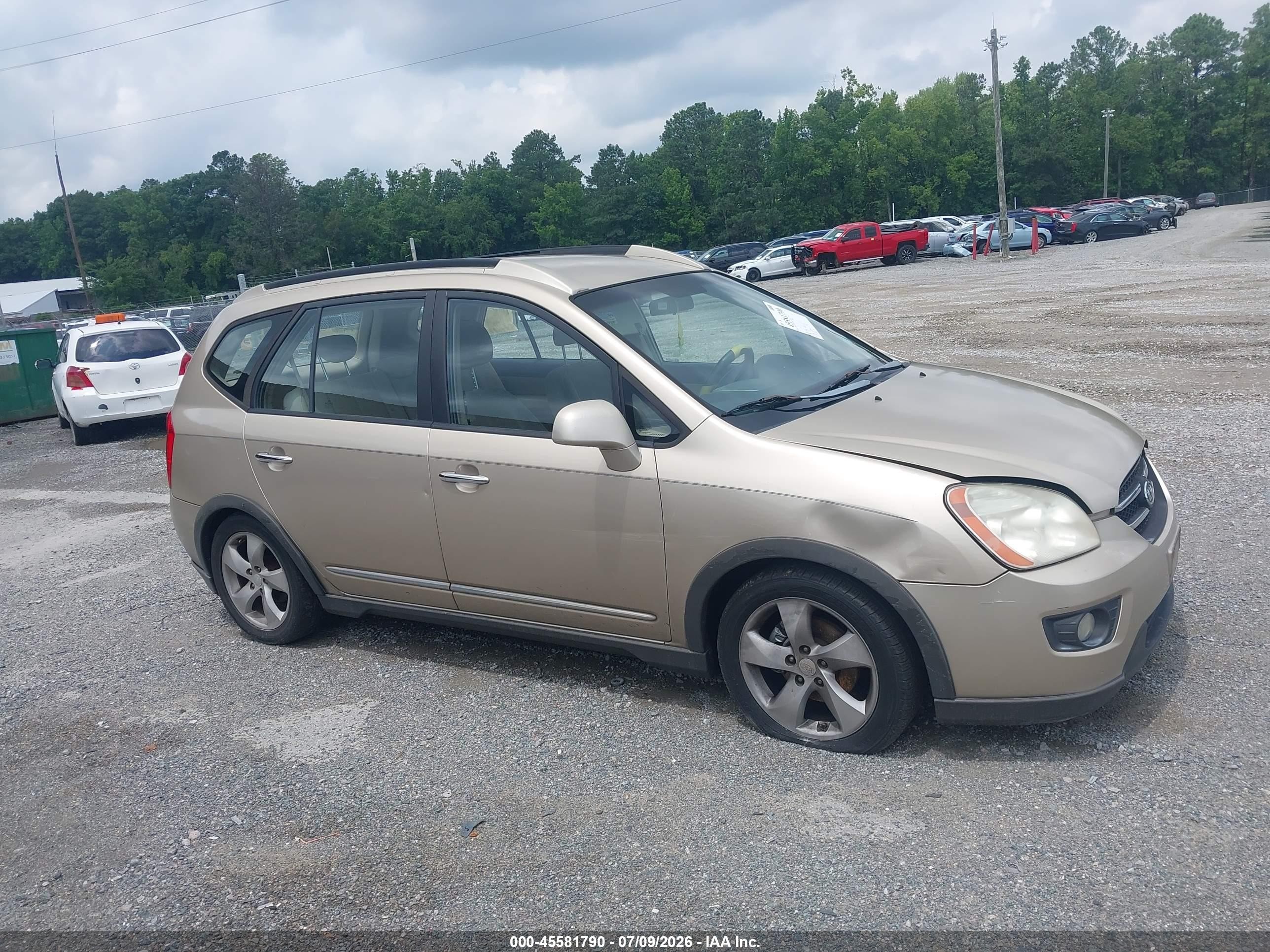 2007 Kia Rondo Ex V6 Gold vin: KNAFG526X77047815