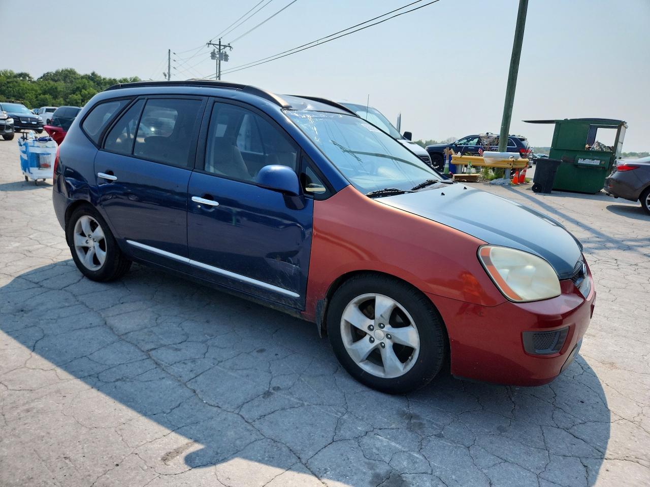 2008 Kia Rondo Lx Blue vin: KNAFG526X87156471