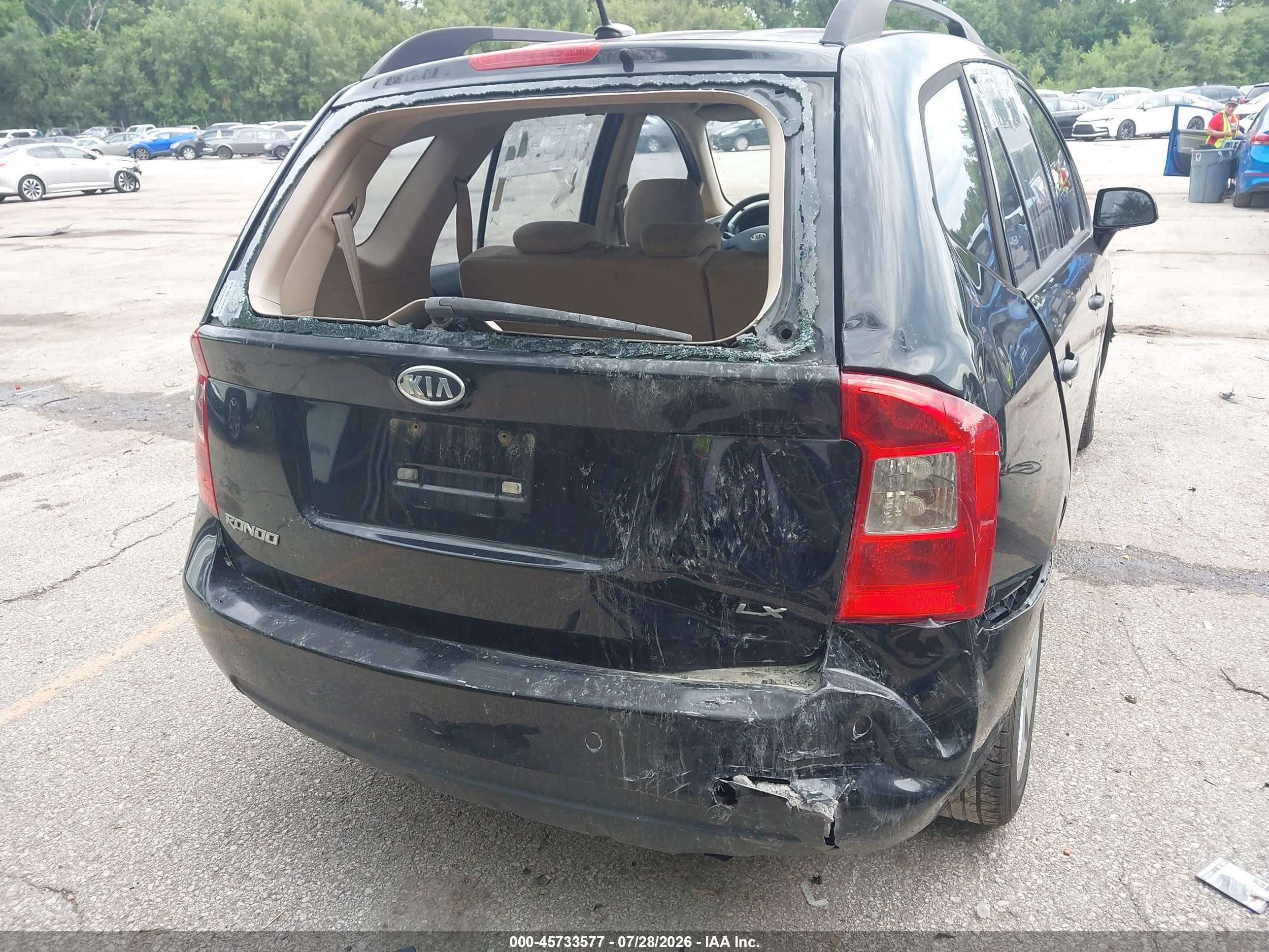 2009 Kia Rondo Lx Черный vin: KNAFG528197269406