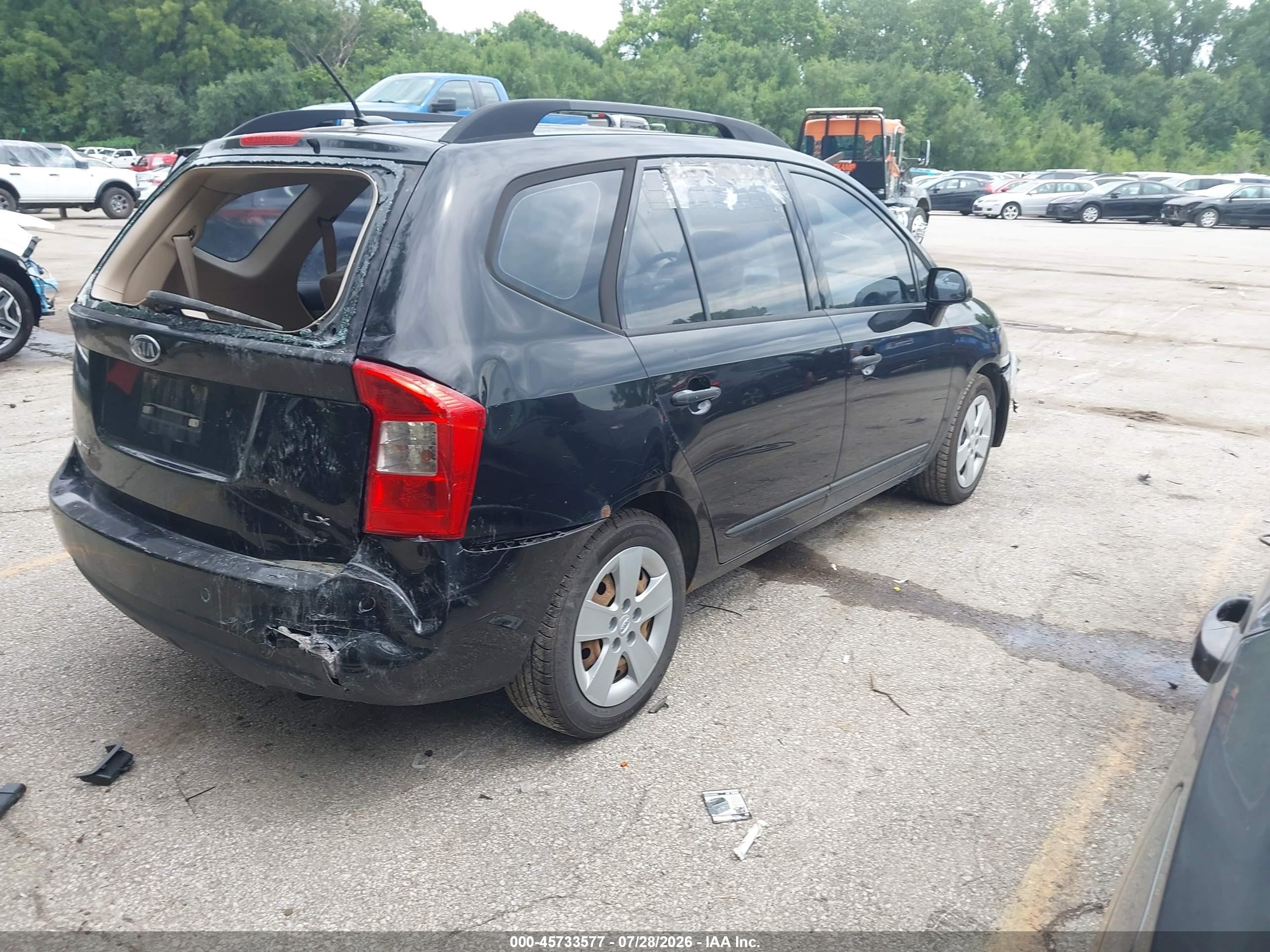 2009 Kia Rondo Lx Черный vin: KNAFG528197269406