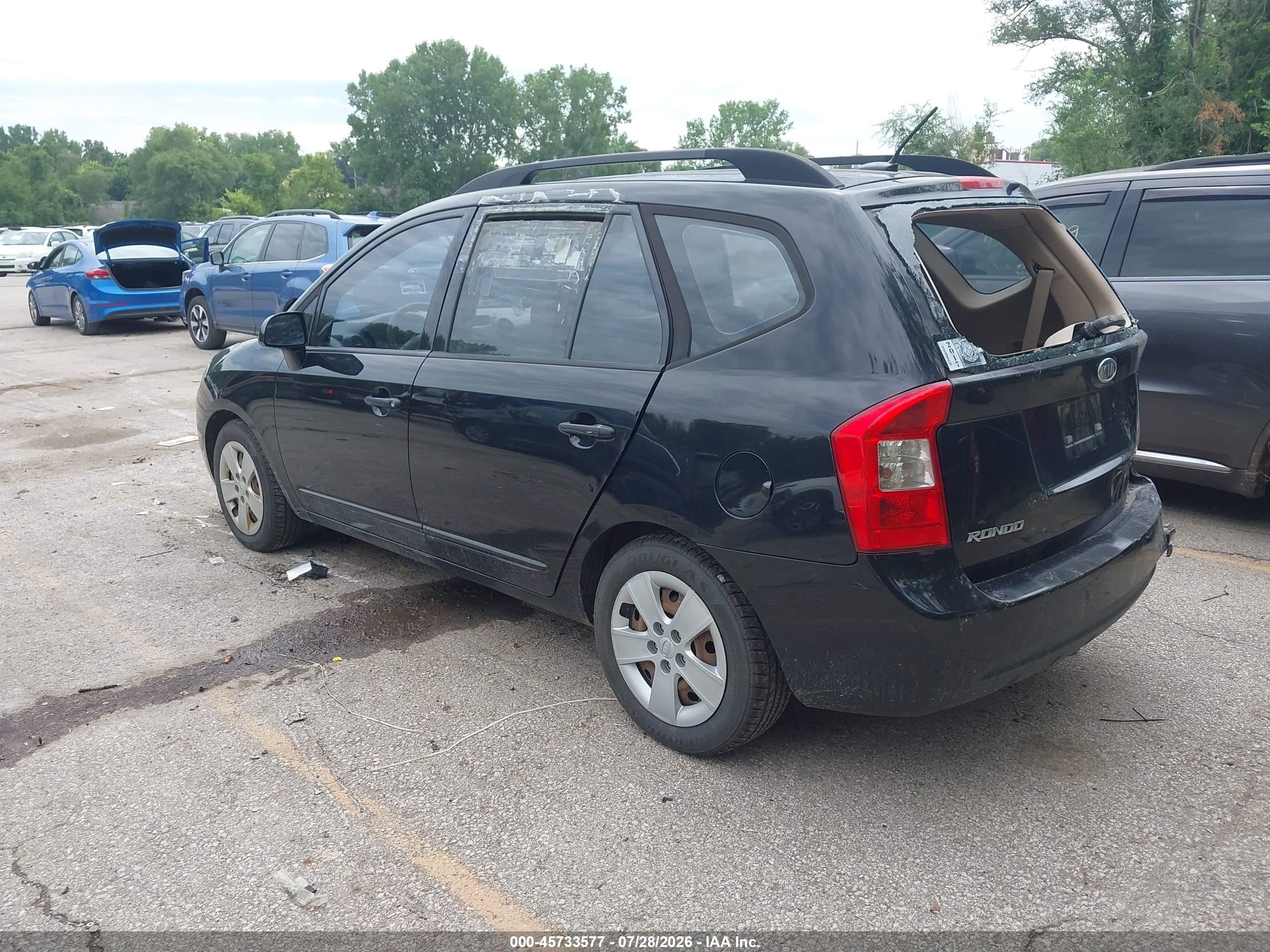 2009 Kia Rondo Lx Черный vin: KNAFG528197269406