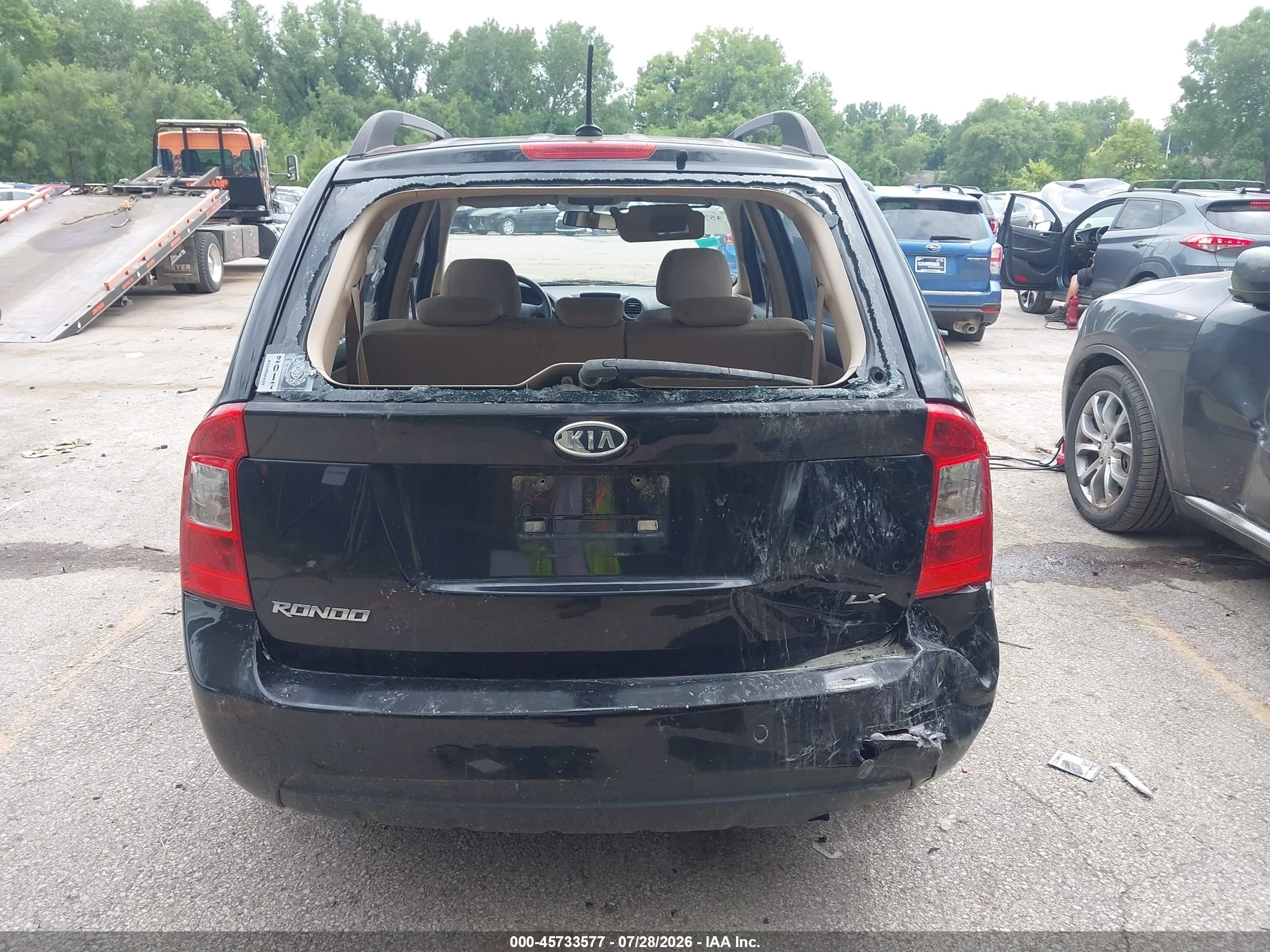 2009 Kia Rondo Lx Черный vin: KNAFG528197269406