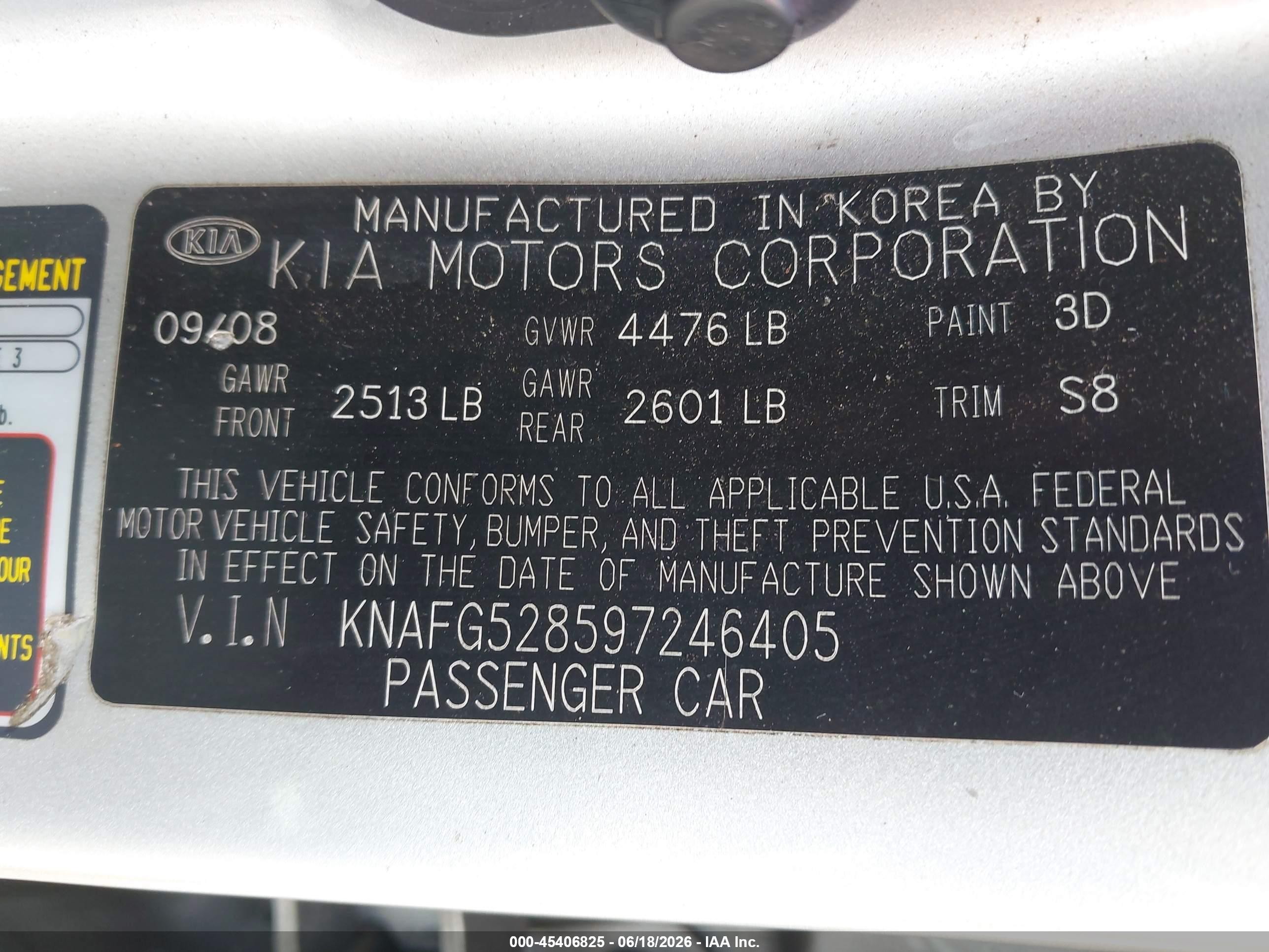 2009 Kia Rondo Lx Silver vin: KNAFG528597246405