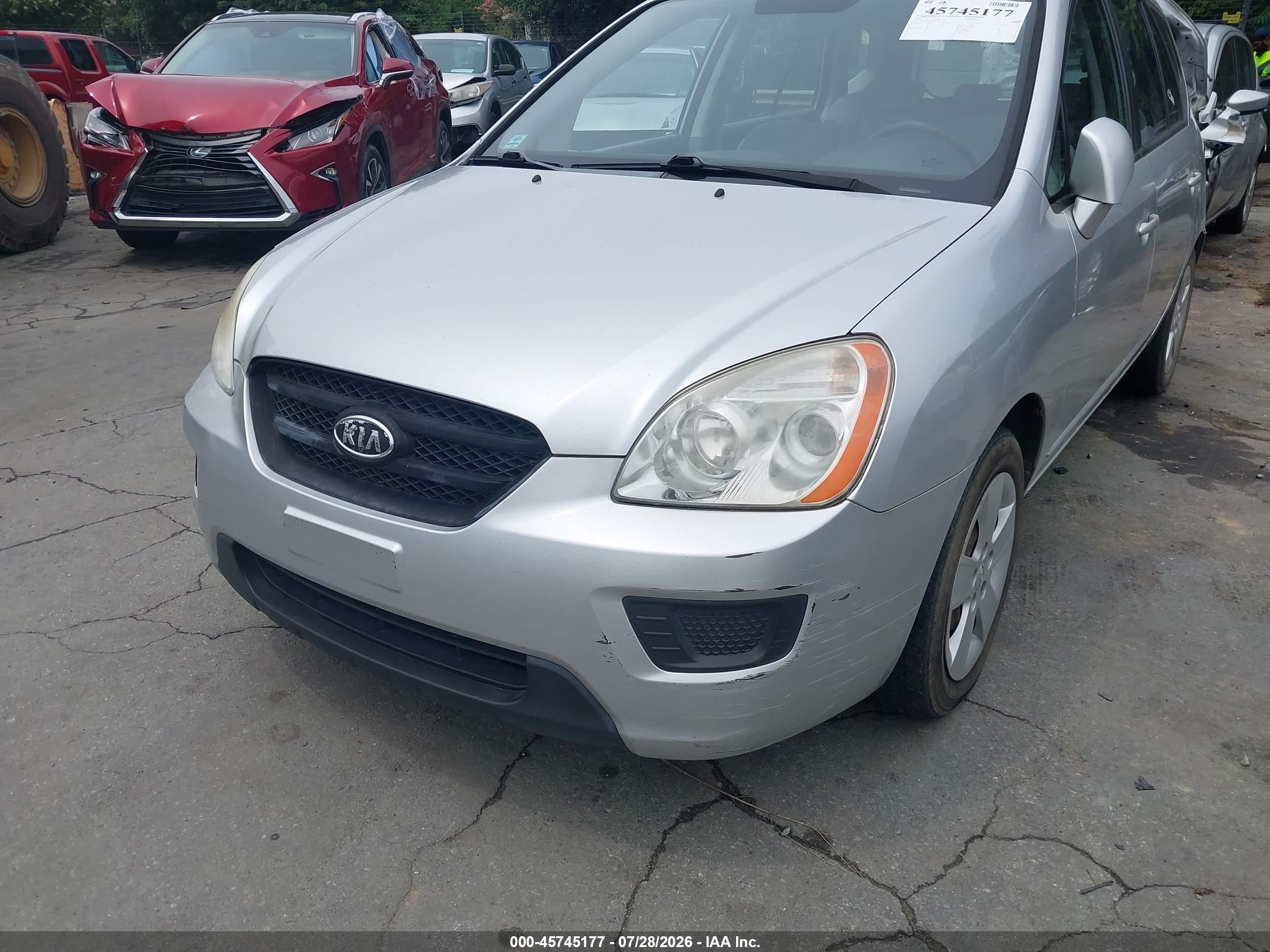 2009 Kia Rondo Lx Серебряный vin: KNAFG528597251183