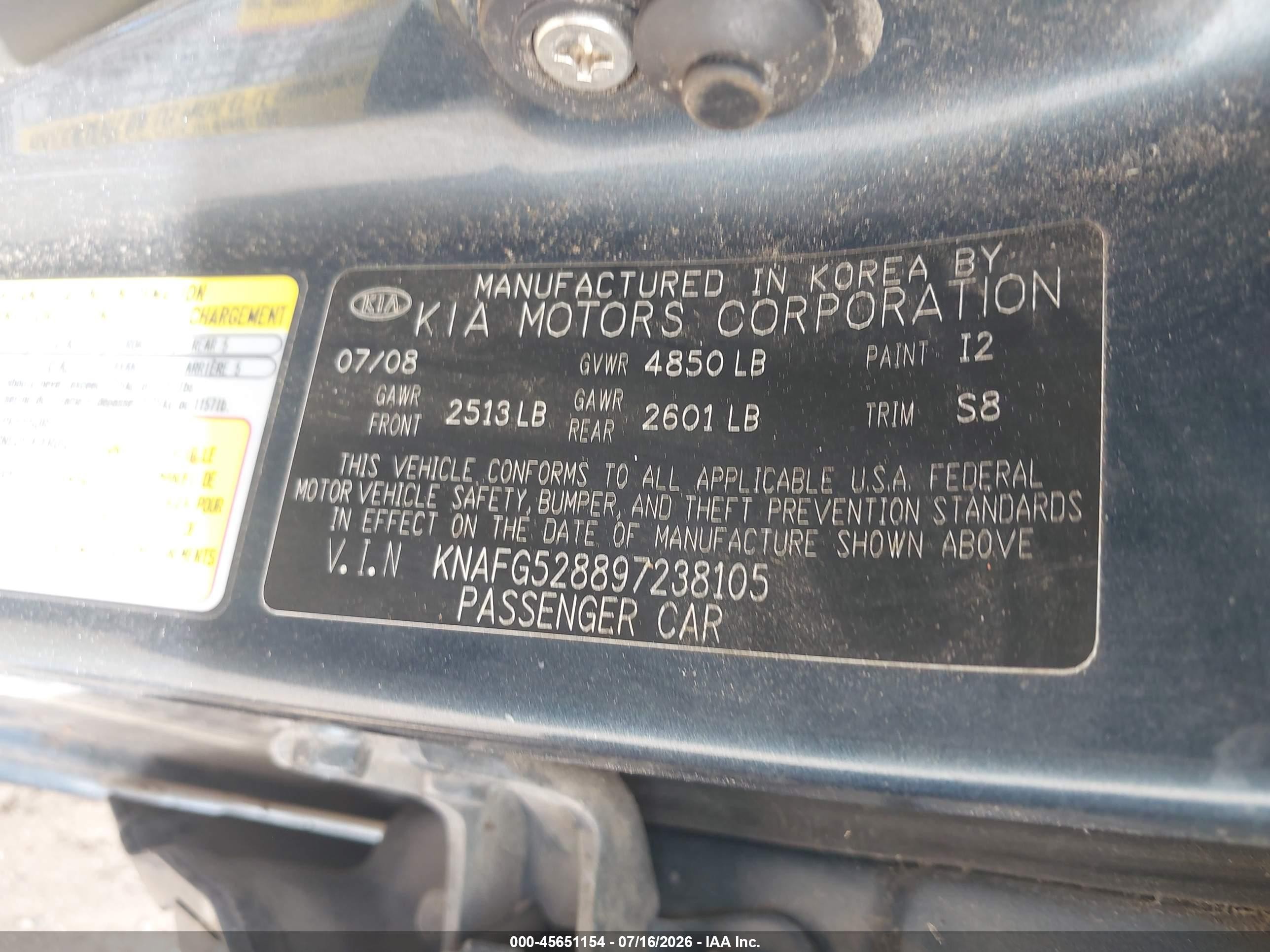 2009 Kia Rondo Lx Серый vin: KNAFG528897238105