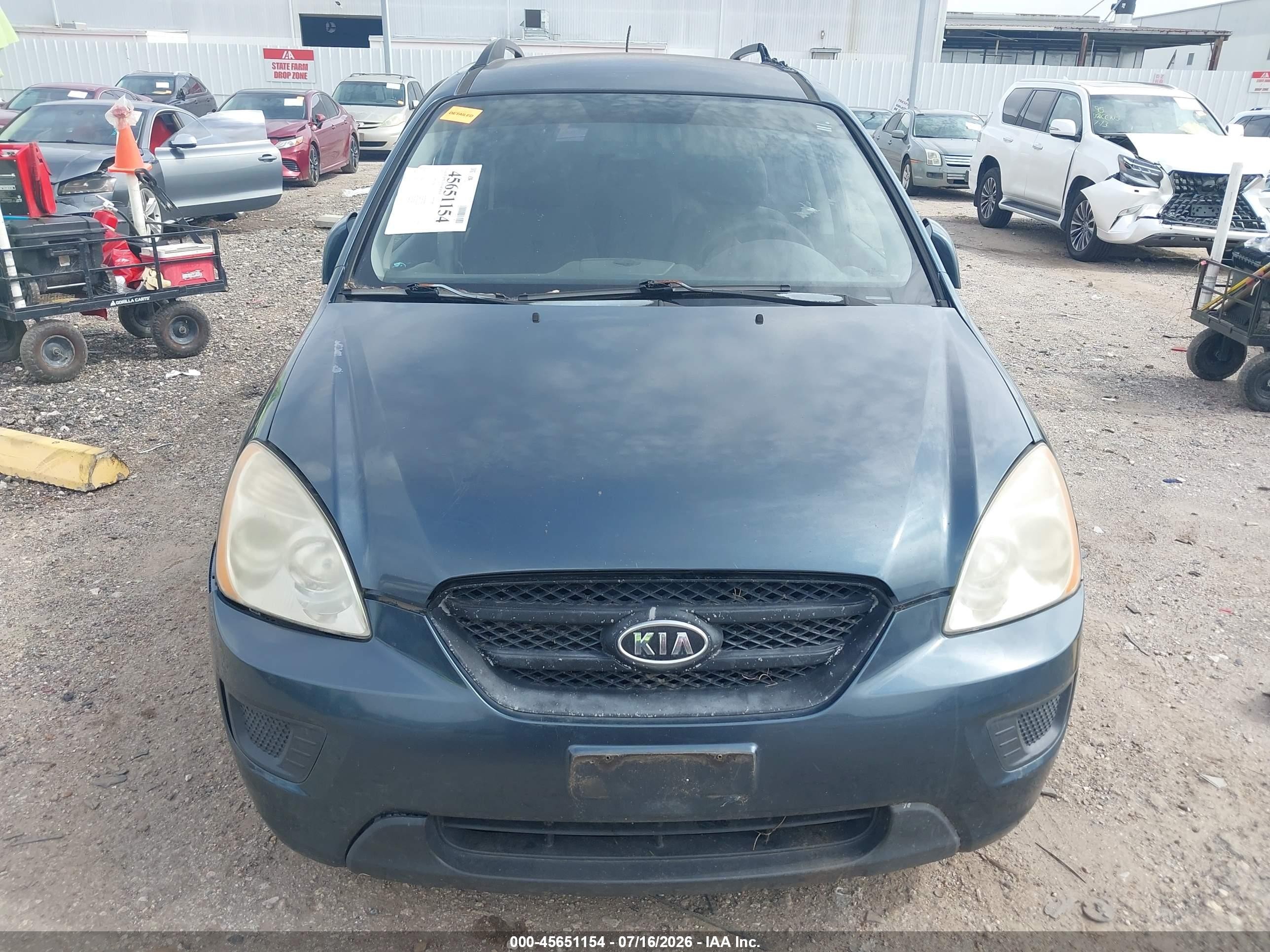 2009 Kia Rondo Lx Серый vin: KNAFG528897238105