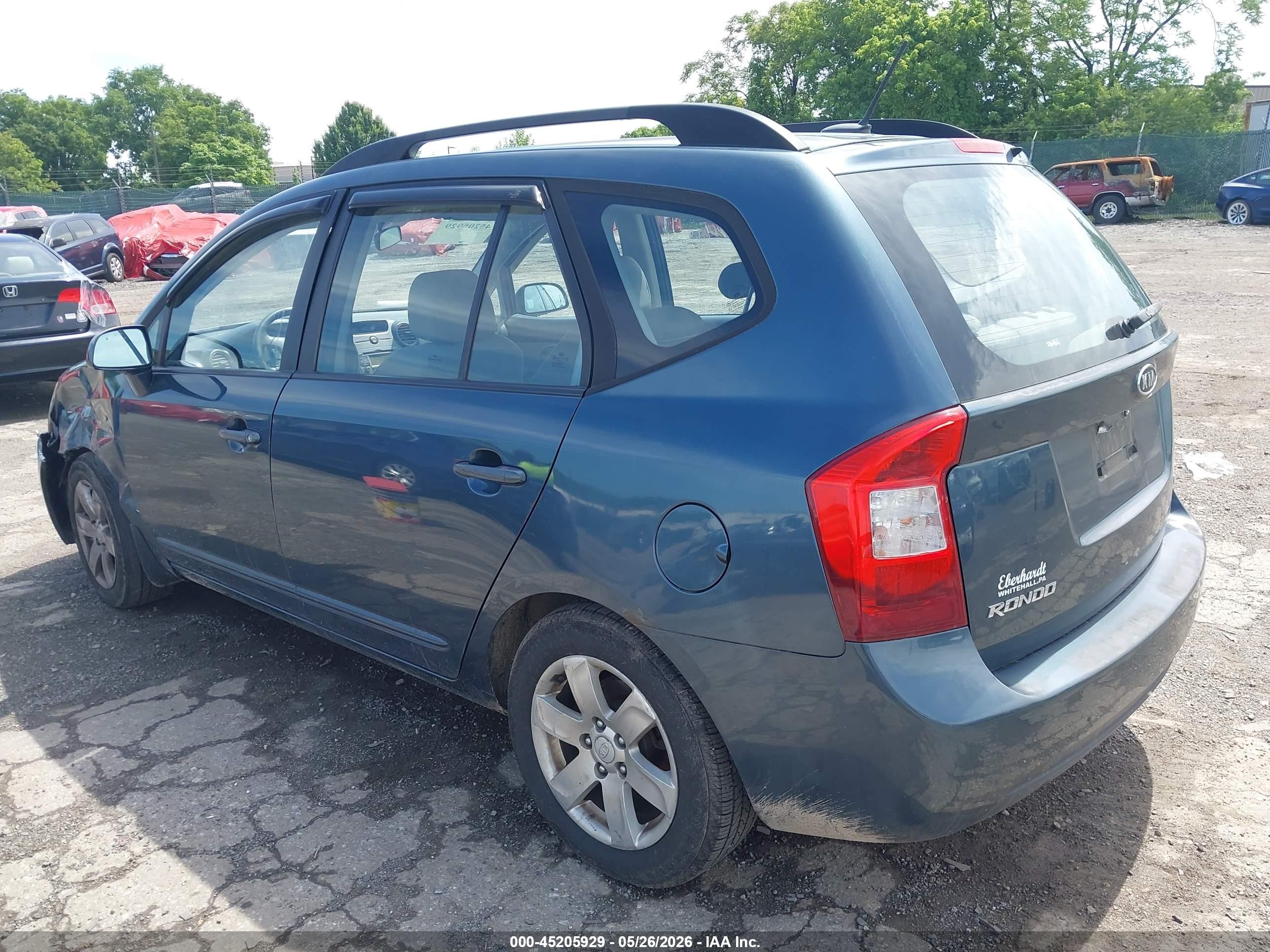 2009 Kia Rondo Lx Blue vin: KNAFG529897273591