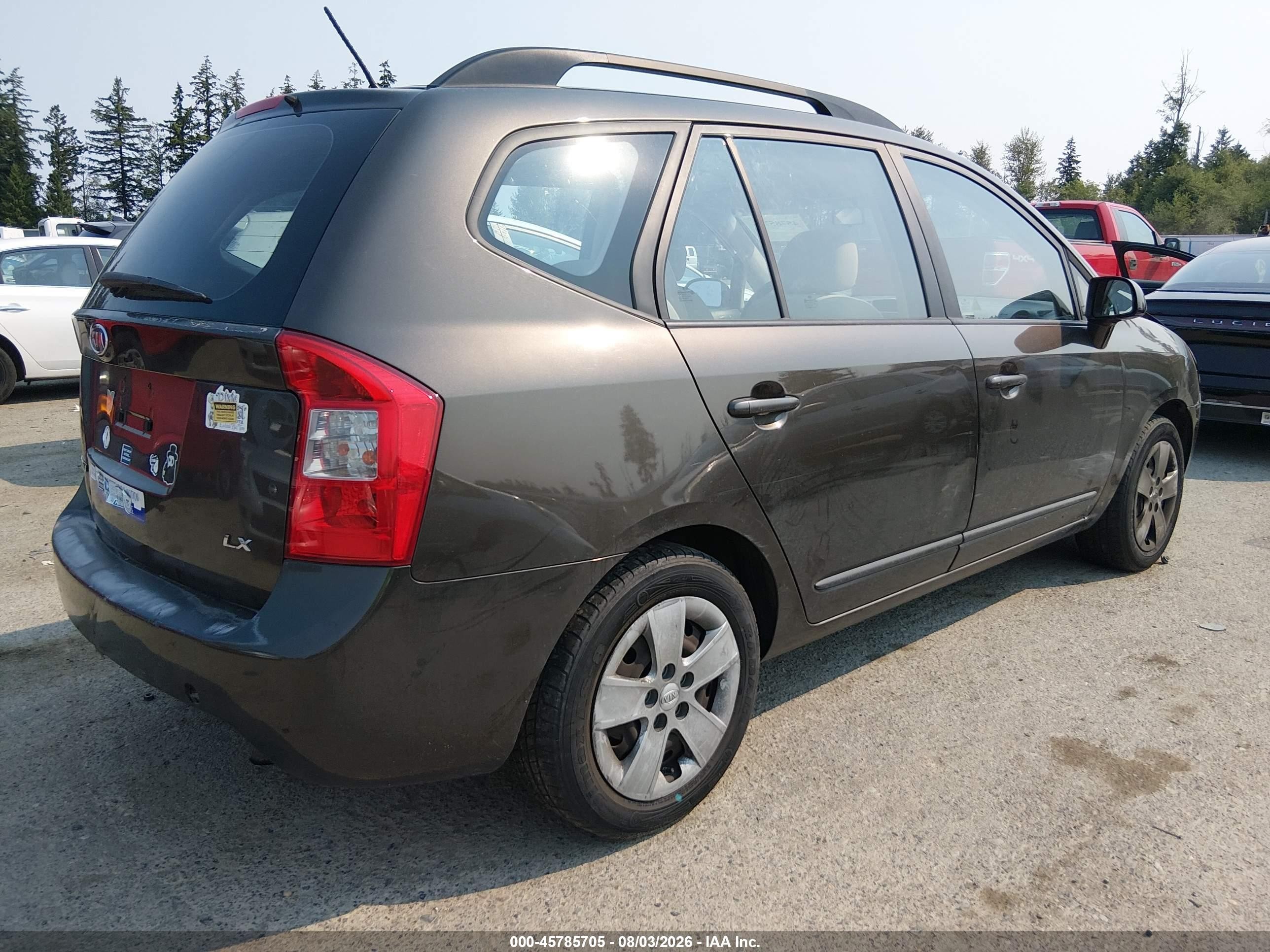 2009 Kia Rondo Lx Черный vin: KNAFG529X97262463