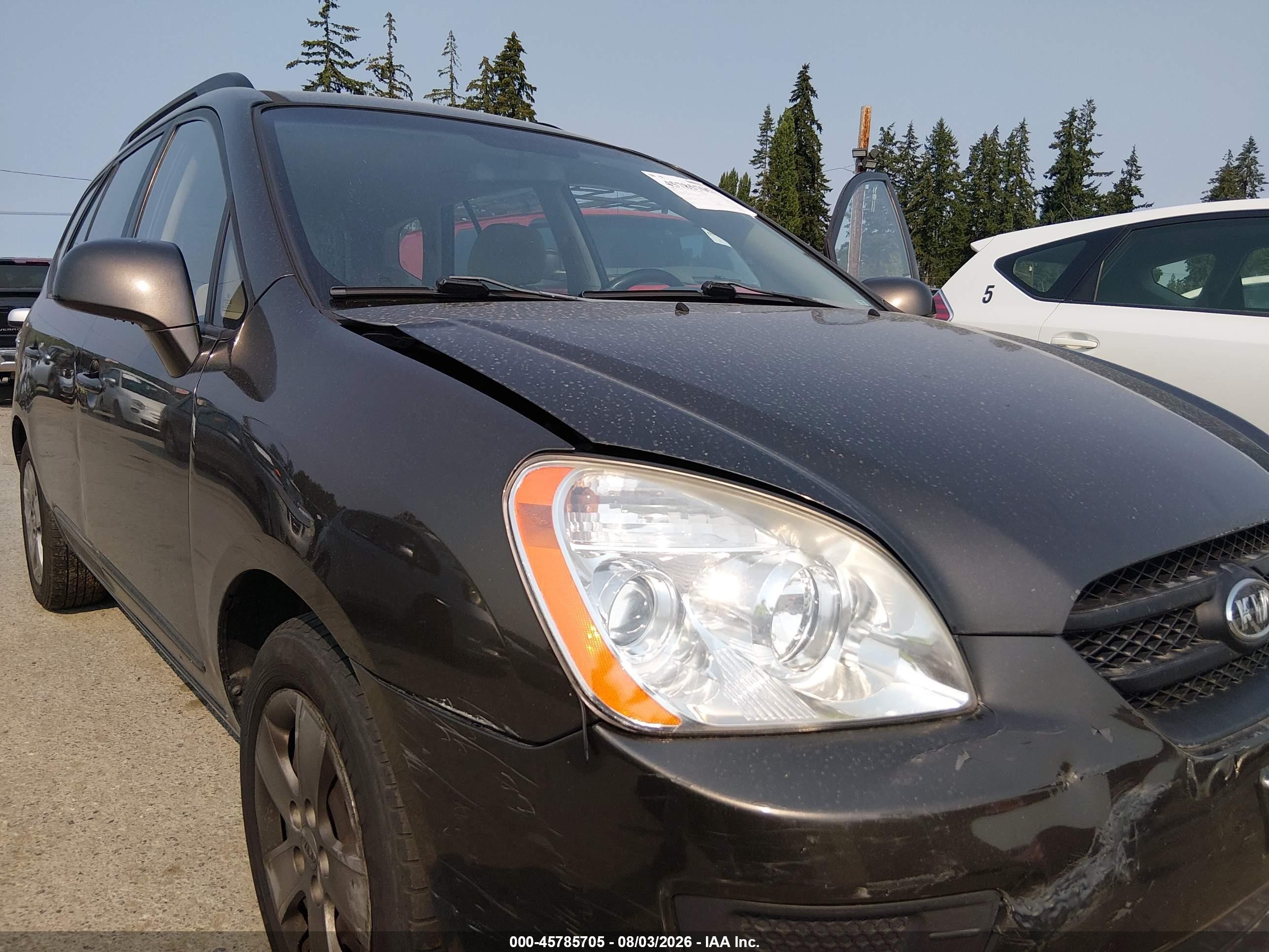 2009 Kia Rondo Lx Черный vin: KNAFG529X97262463