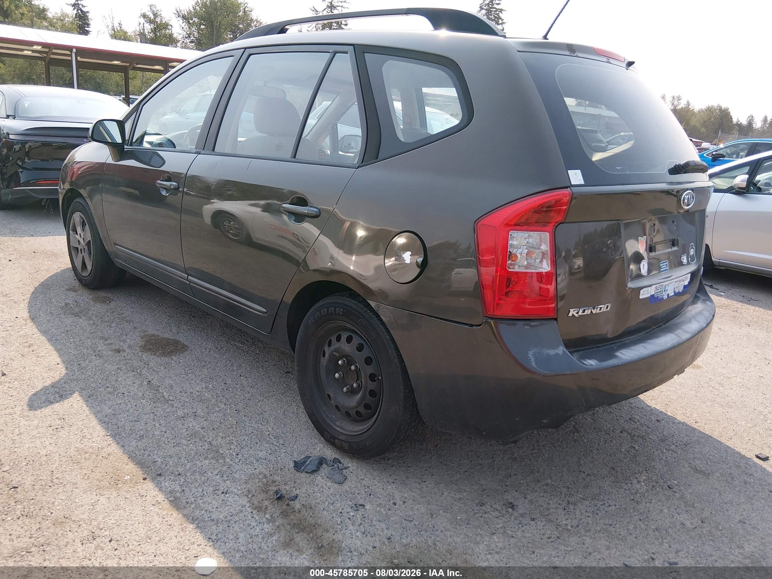 2009 Kia Rondo Lx Черный vin: KNAFG529X97262463