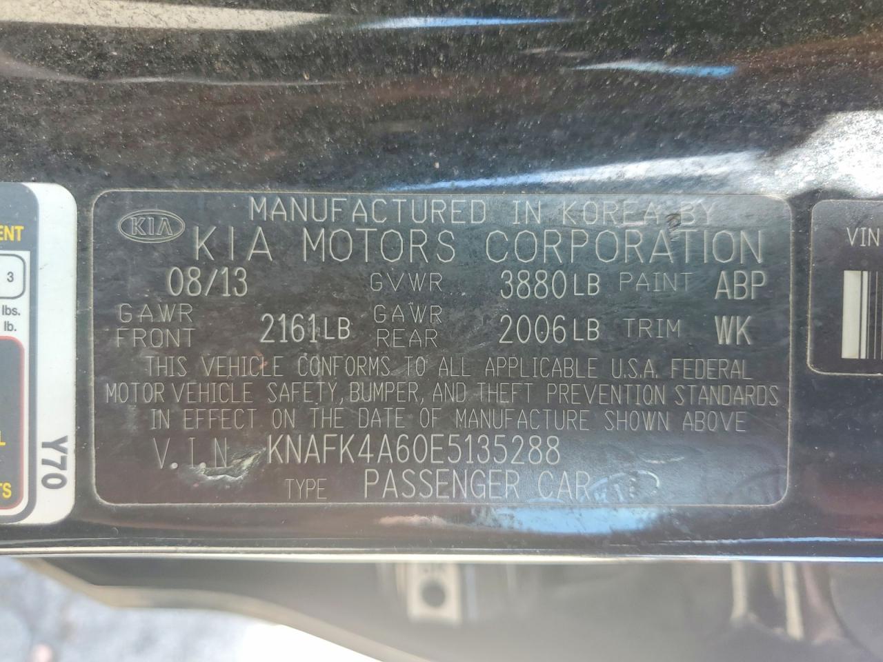 2014 Kia Forte Black vin: KNAFK4A60E5135288