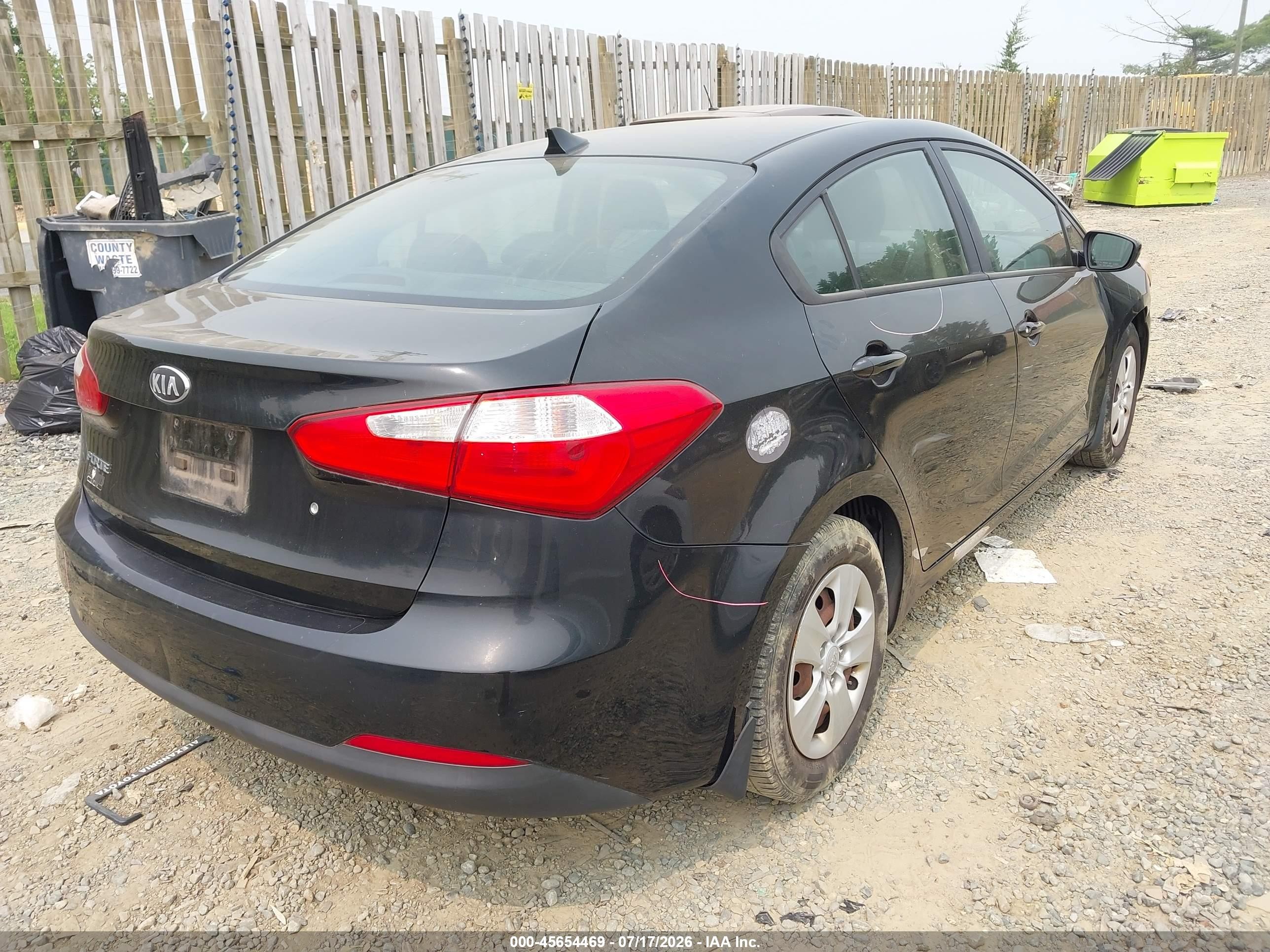 2014 Kia Forte Lx Black vin: KNAFK4A60E5139499