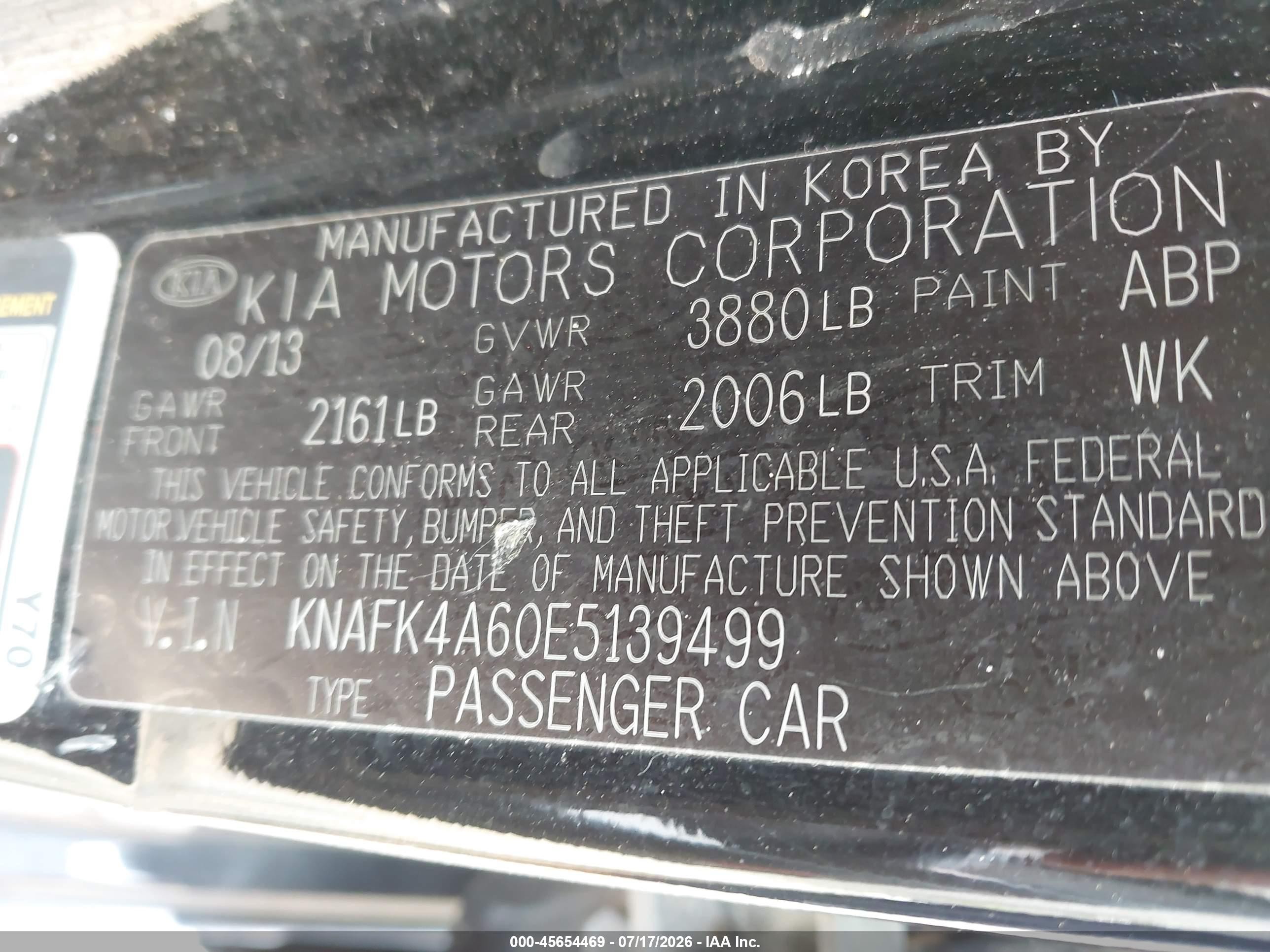 2014 Kia Forte Lx Black vin: KNAFK4A60E5139499