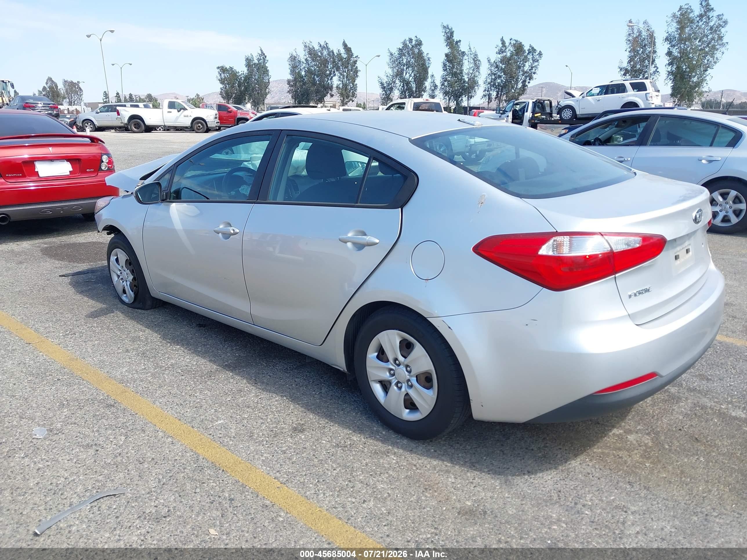 2014 Kia Forte Lx Silver vin: KNAFK4A60E5214380