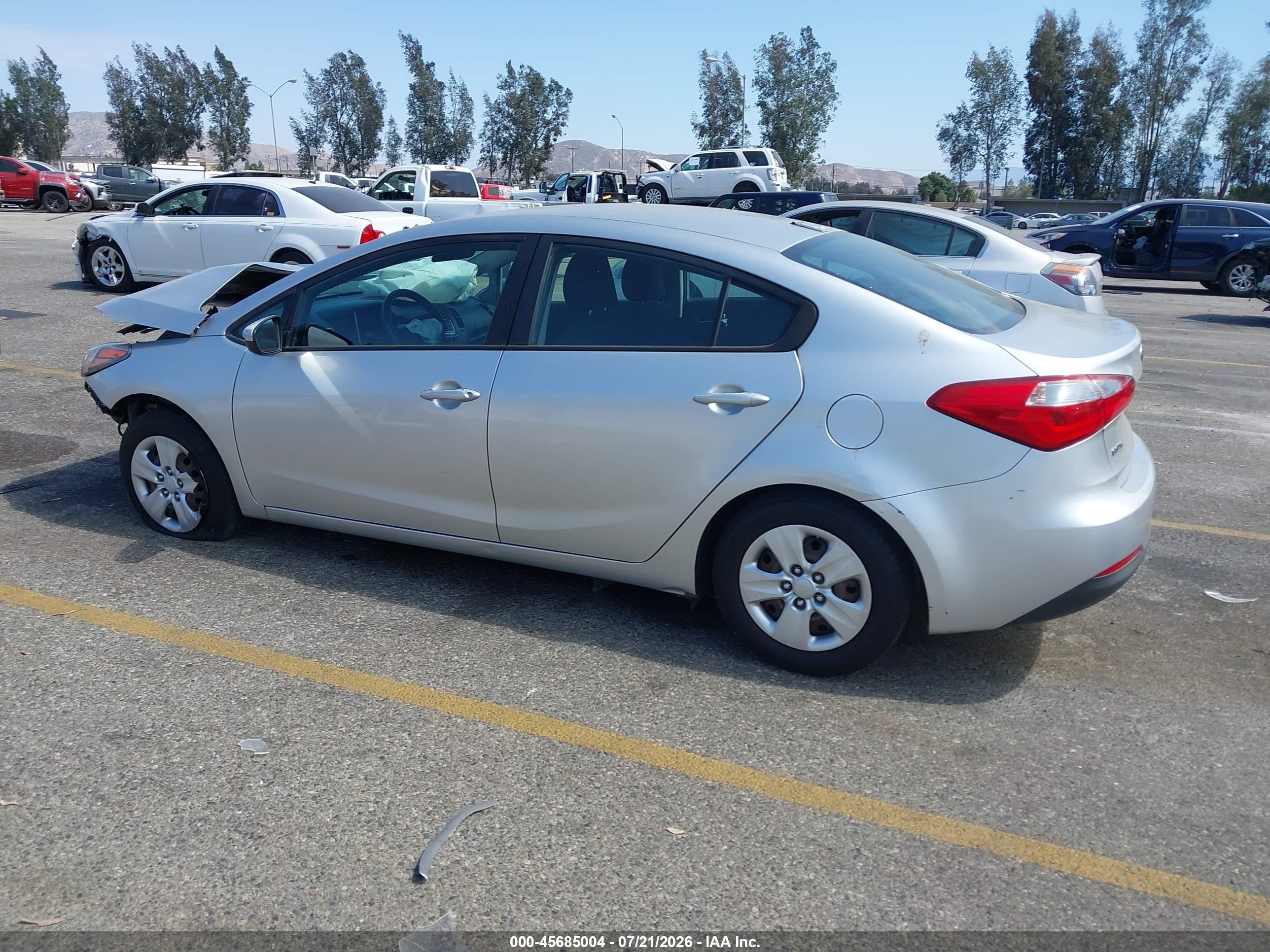 2014 Kia Forte Lx Silver vin: KNAFK4A60E5214380