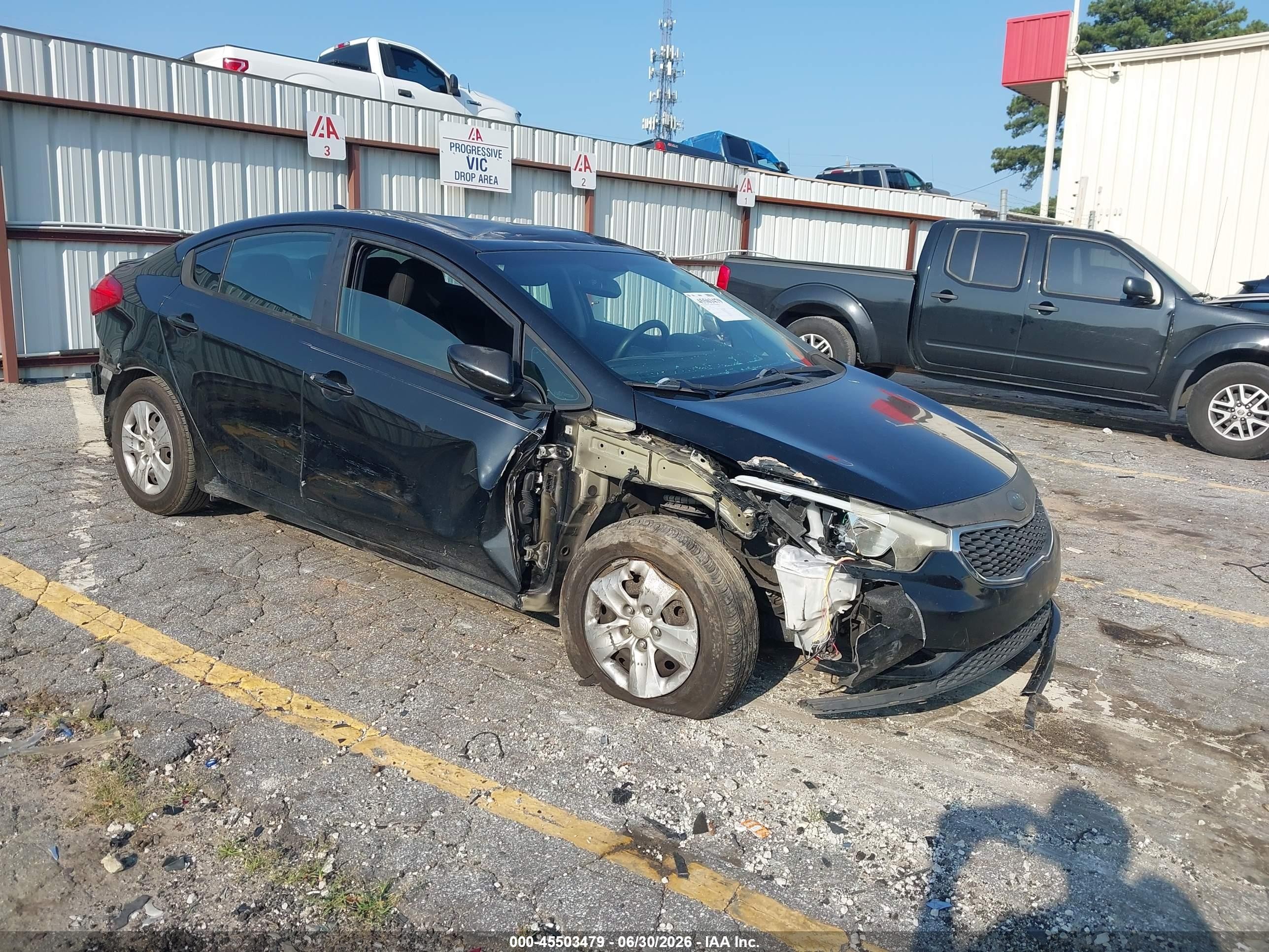 2014 Kia Forte Lx Черный vin: KNAFK4A61E5120850