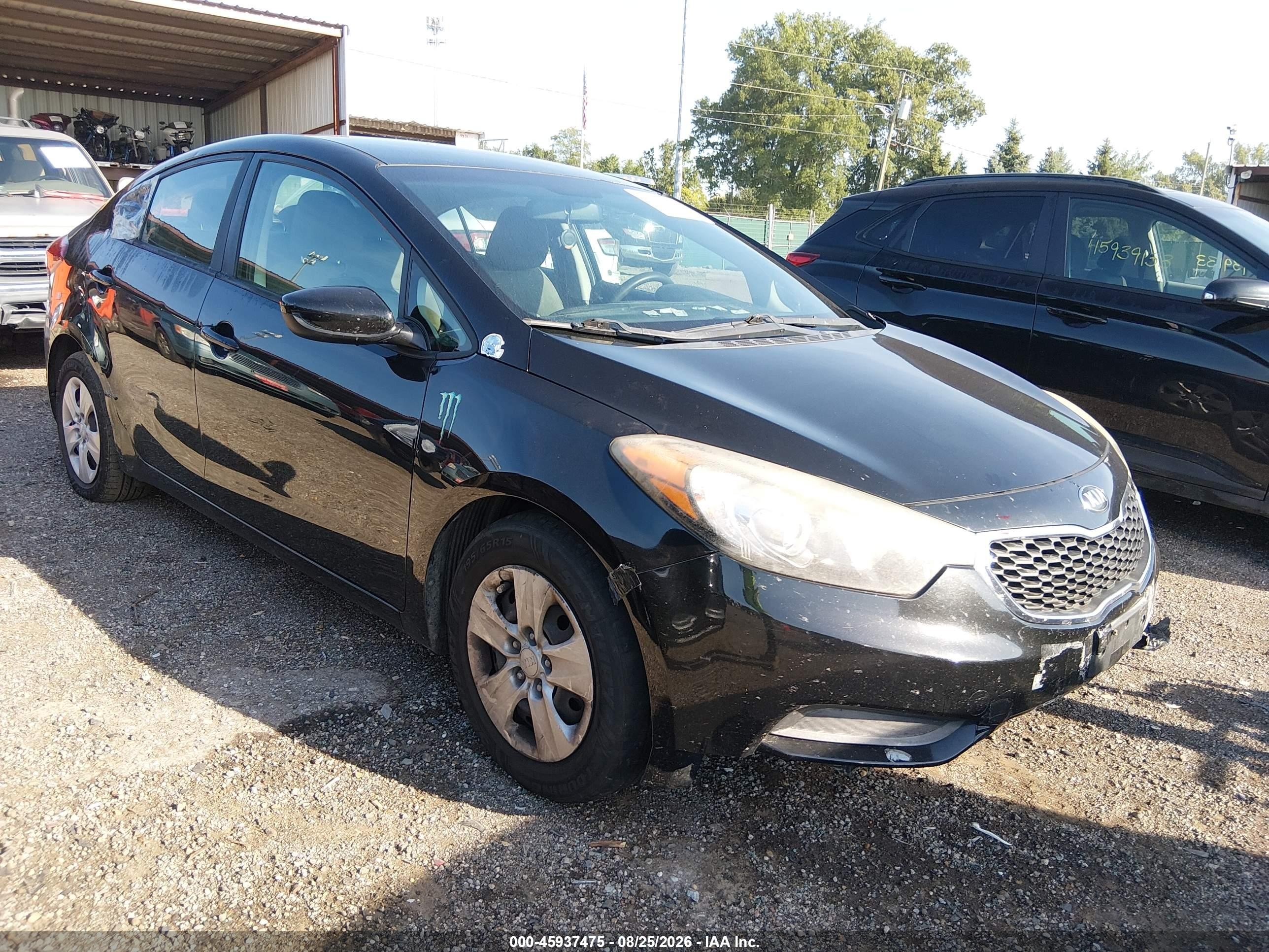 2015 Kia Forte Lx Black vin: KNAFK4A61F5260866