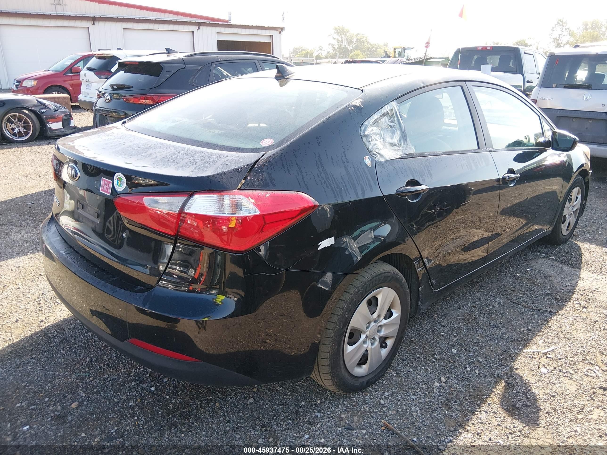 2015 Kia Forte Lx Black vin: KNAFK4A61F5260866