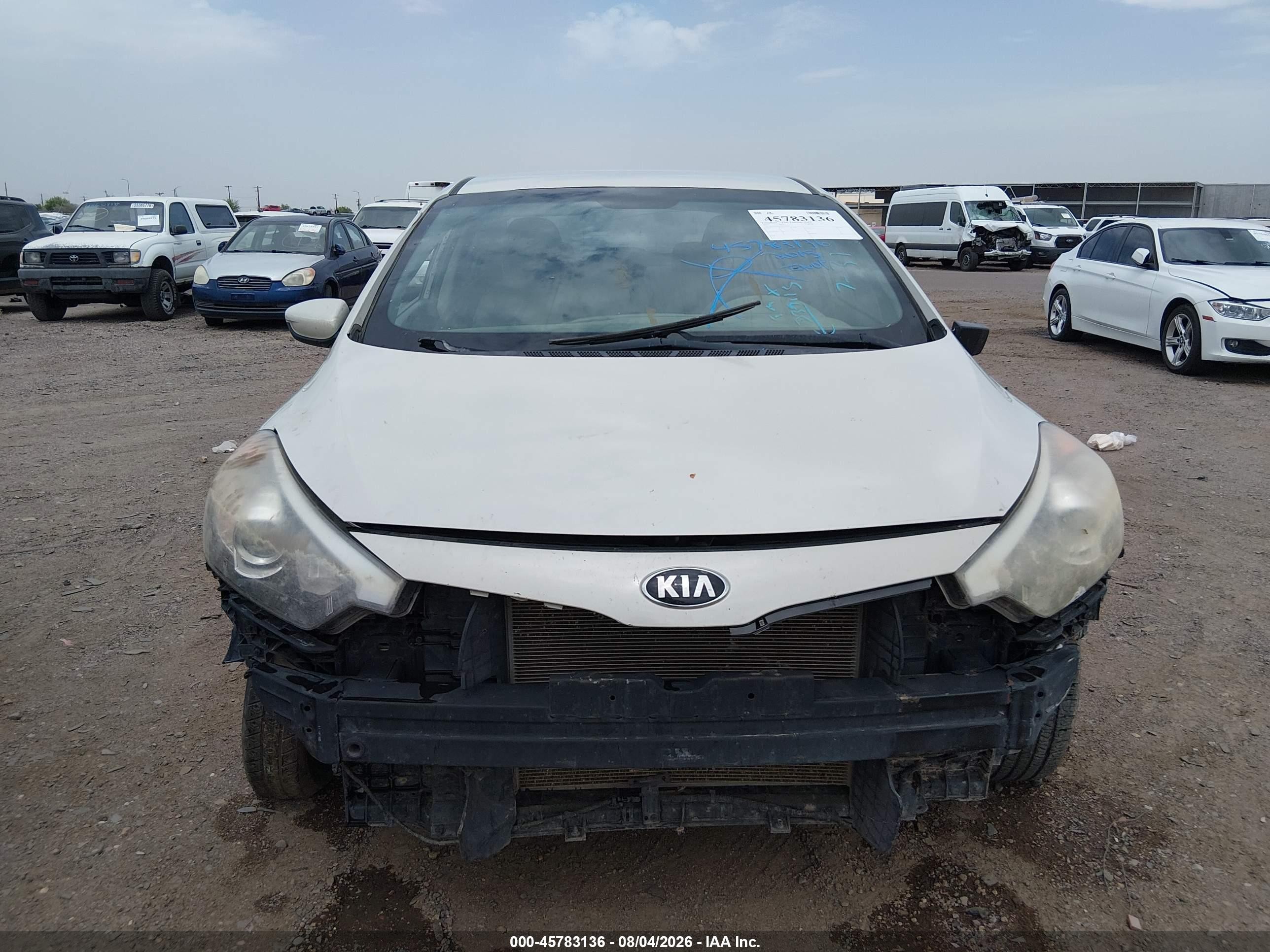 2015 Kia Forte Lx White vin: KNAFK4A61F5339115
