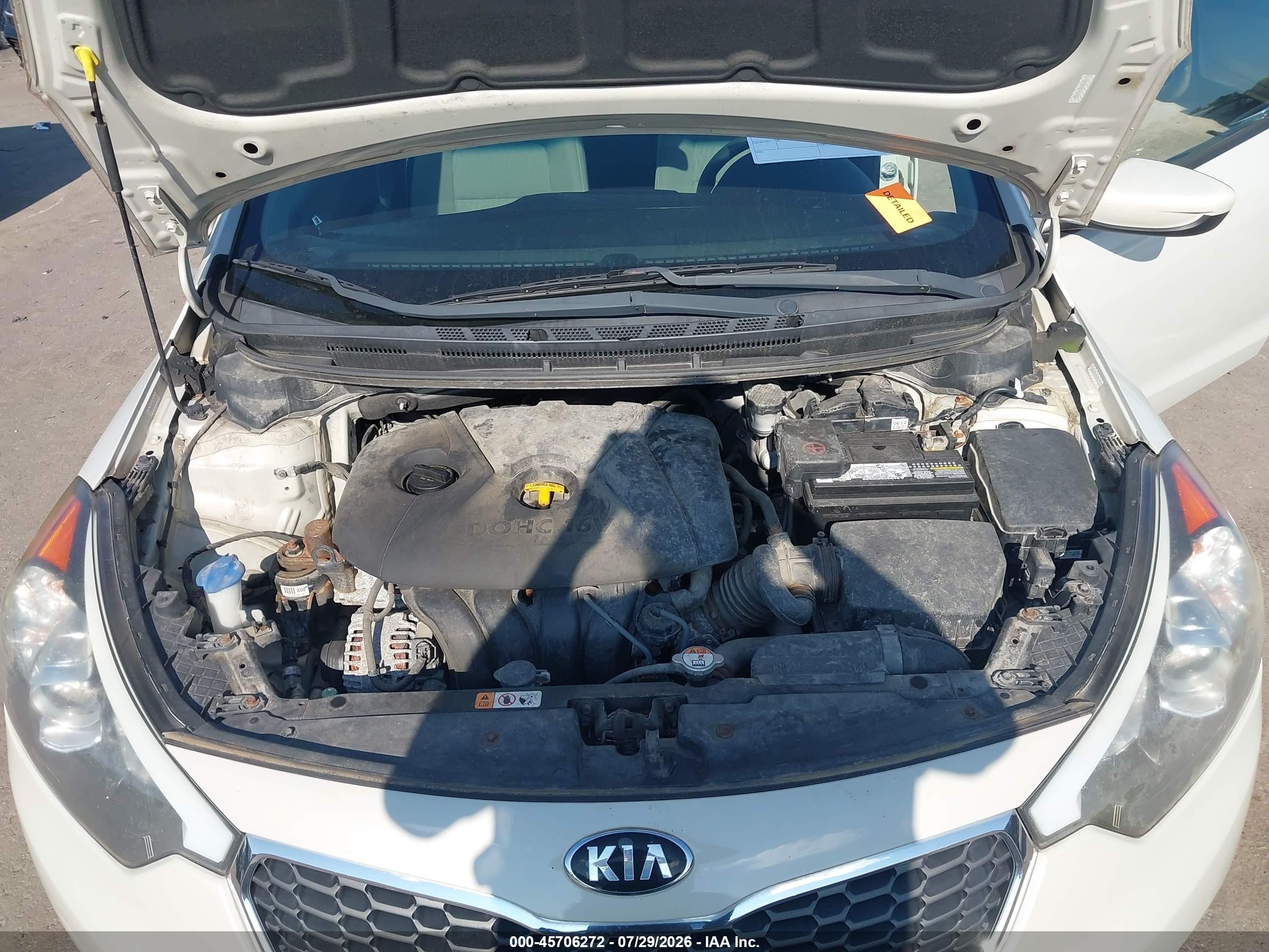 2015 Kia Forte Lx Белый vin: KNAFK4A61F5388282