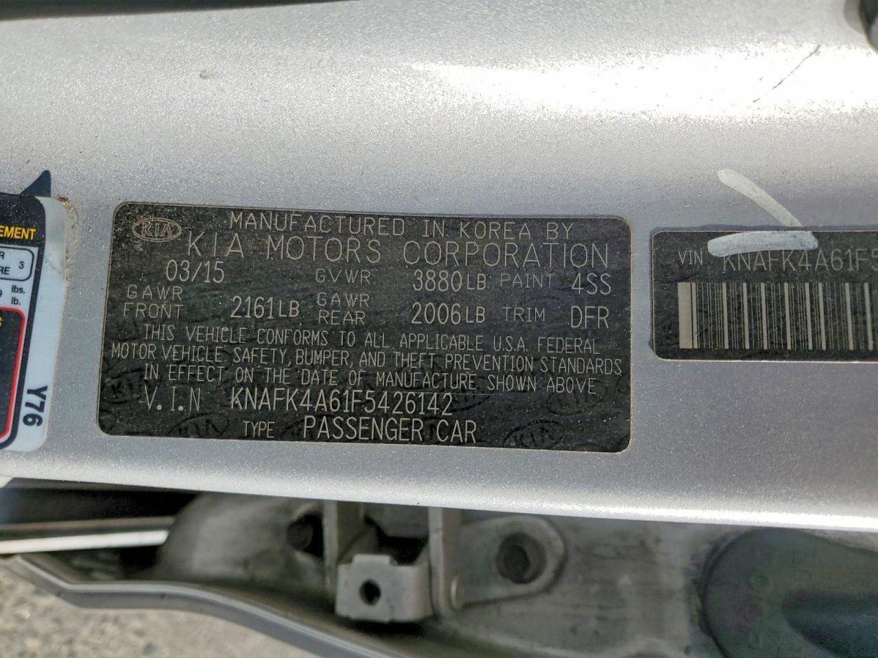 2015 Kia Forte Lx Silver vin: KNAFK4A61F5426142