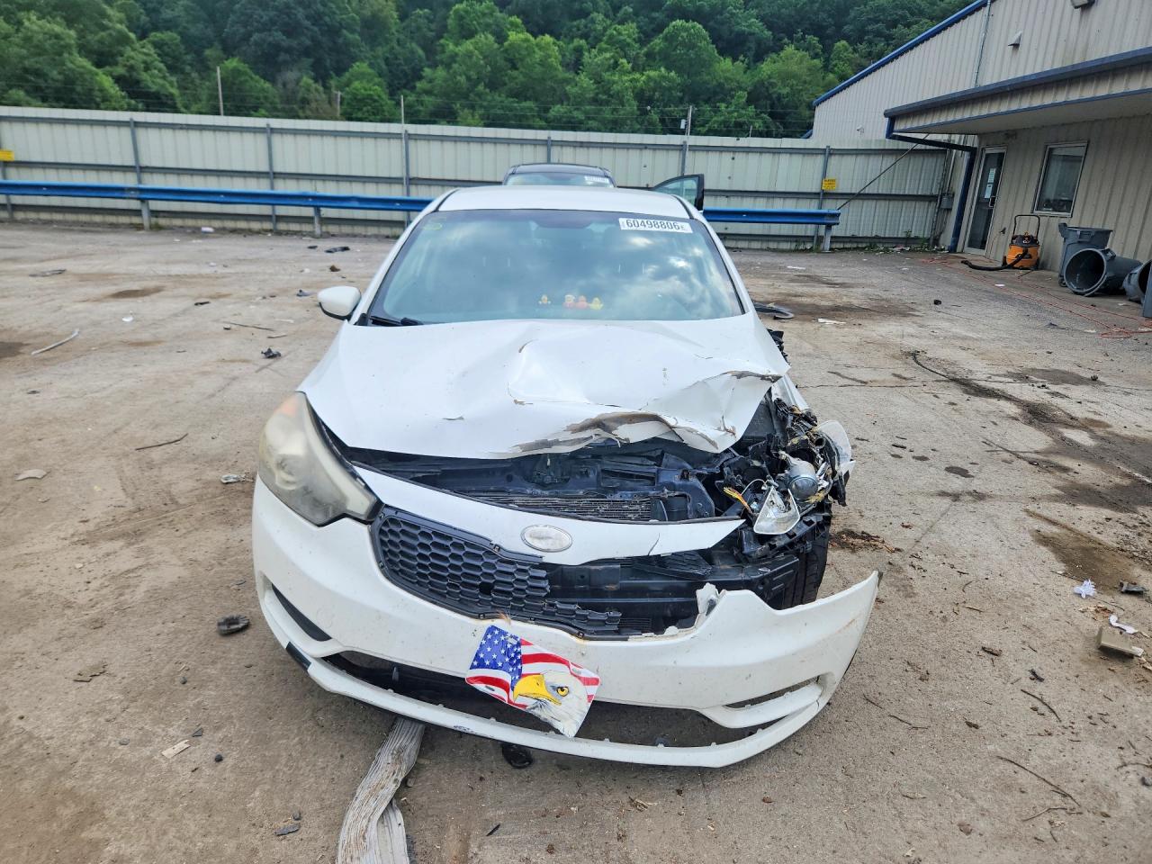 2014 Kia Forte Lx White vin: KNAFK4A62E5056351