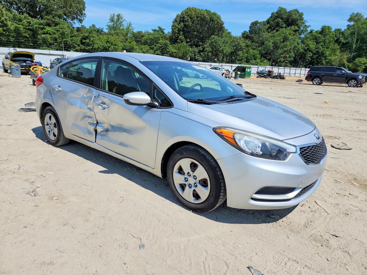2014 Kia Forte Lx Silver vin: KNAFK4A62E5066829
