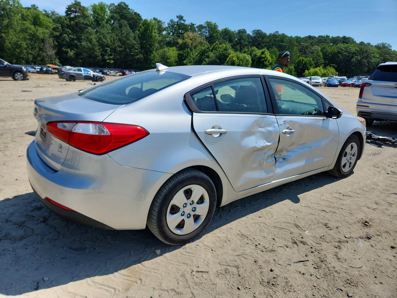 2014 Kia Forte Lx Silver vin: KNAFK4A62E5066829