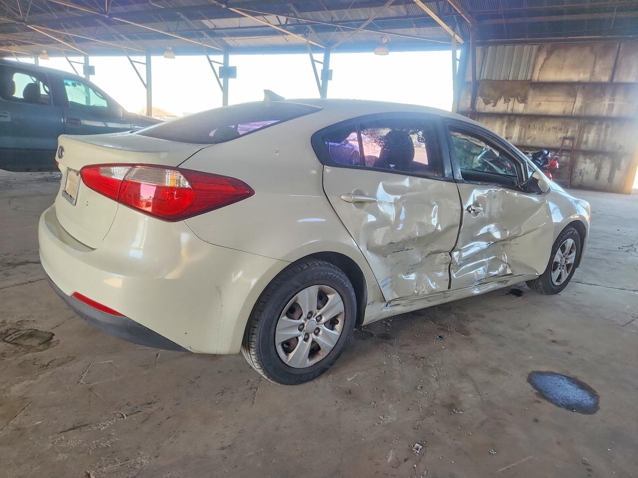 2014 Kia Forte Lx White vin: KNAFK4A62E5114247