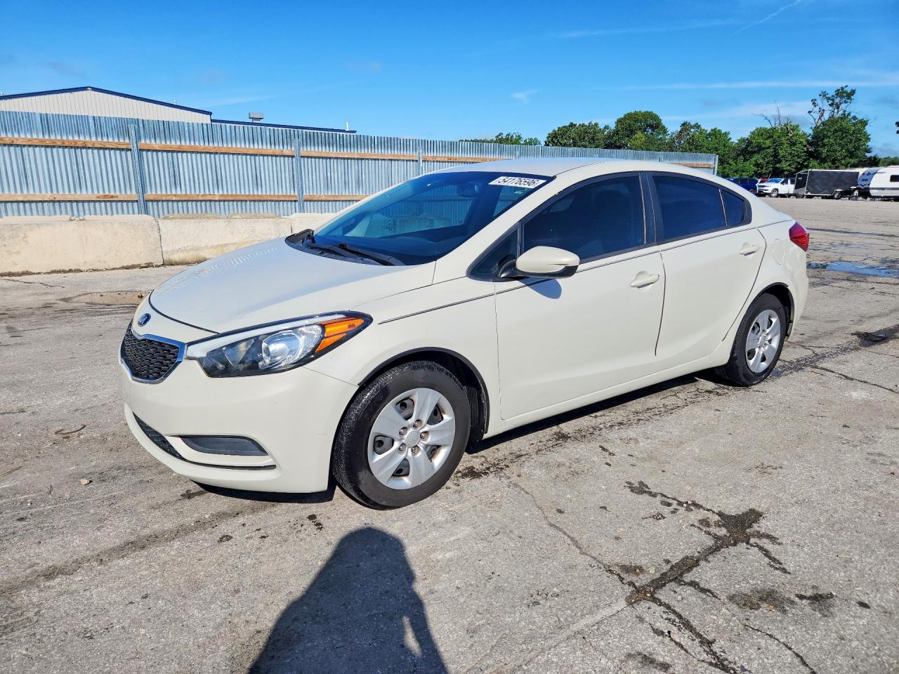 2014 Kia Forte Lx White vin: KNAFK4A62E5140282