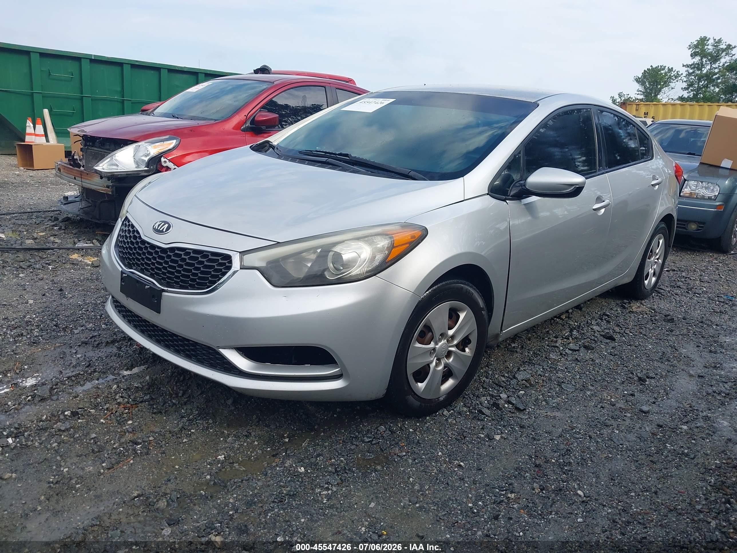2014 Kia Forte Lx Silver vin: KNAFK4A62E5149063